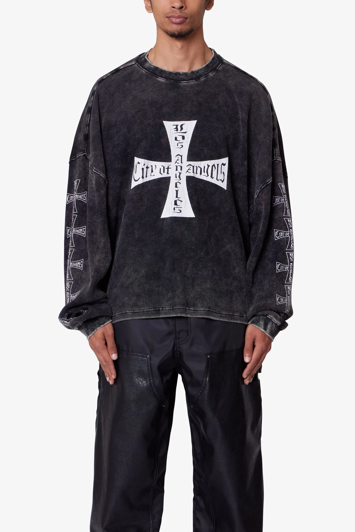 Washed LA Thermal Shirt - Washed Black