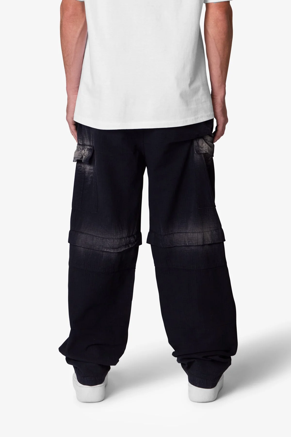 Oversized Cargo Pants - Washed Black