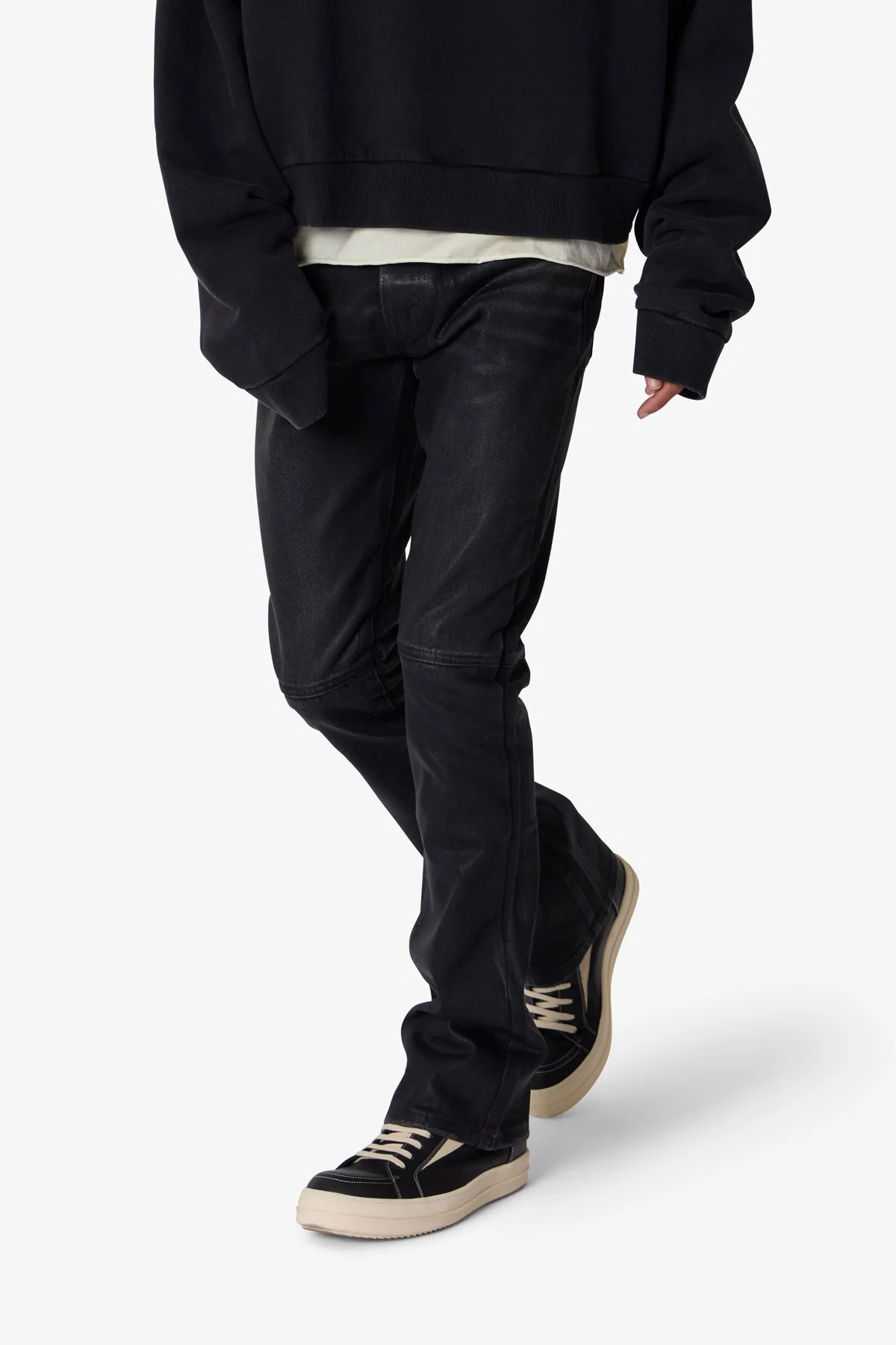 B729 Waxed Denim - Black