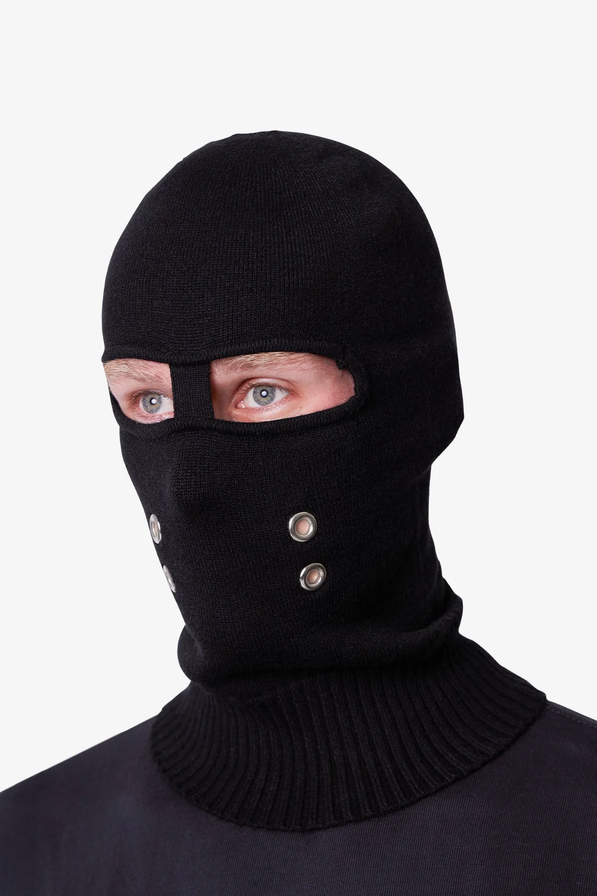 Wool Balaclava Mask - Black