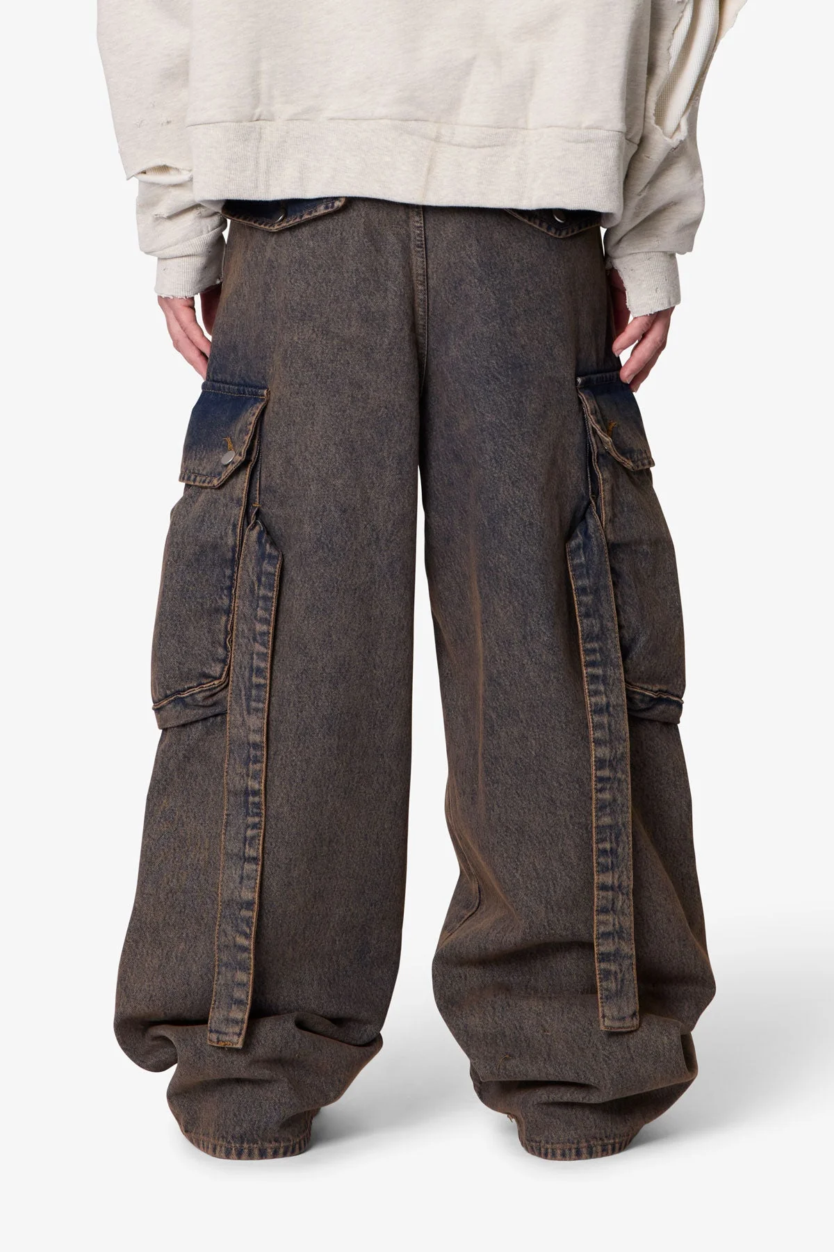 Washed Cargo Pants - Washed Brown