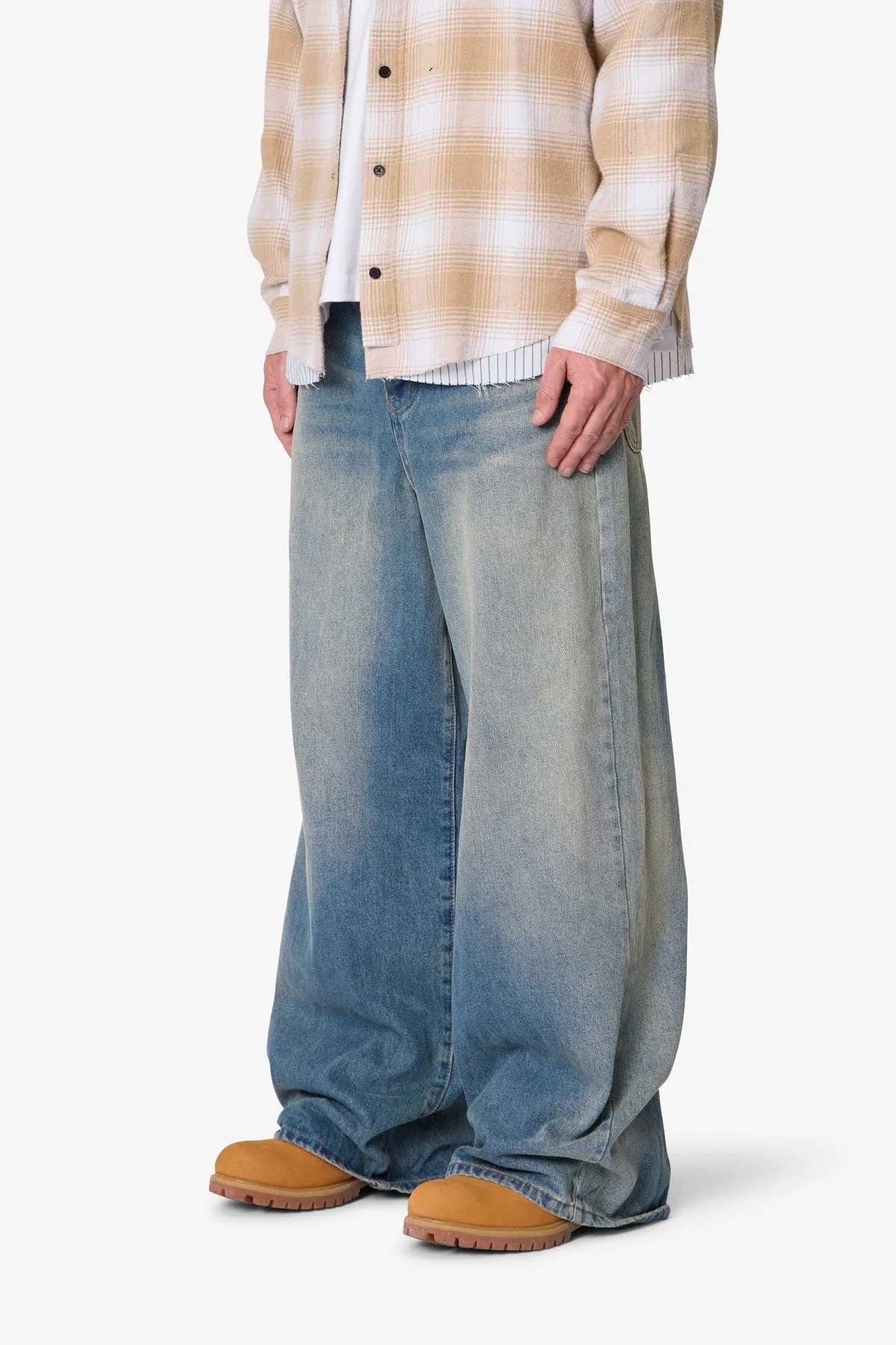 Baggy Washed Rave Denim - Medium Blue