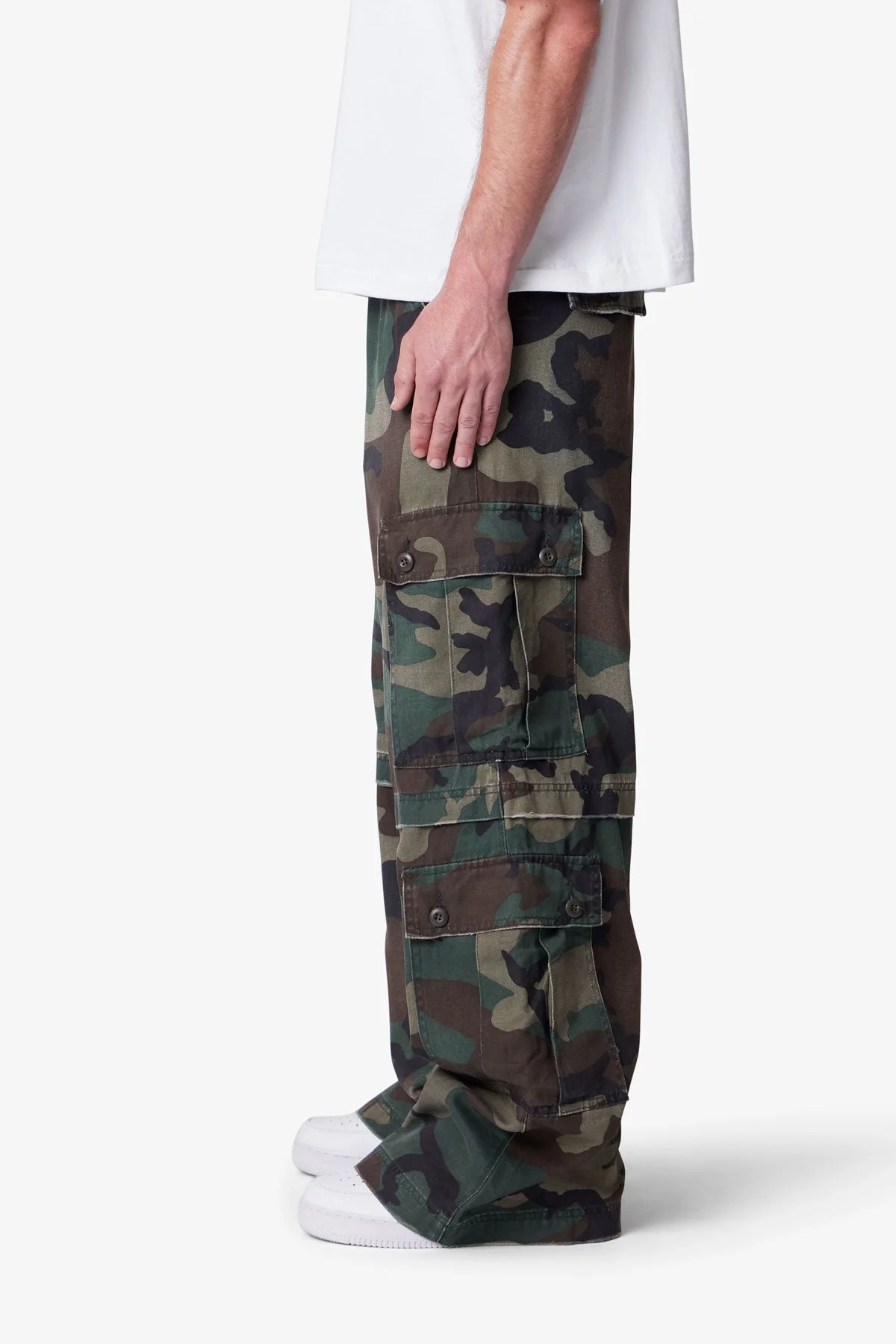 Baggy Rave Cargo Pants - Camo