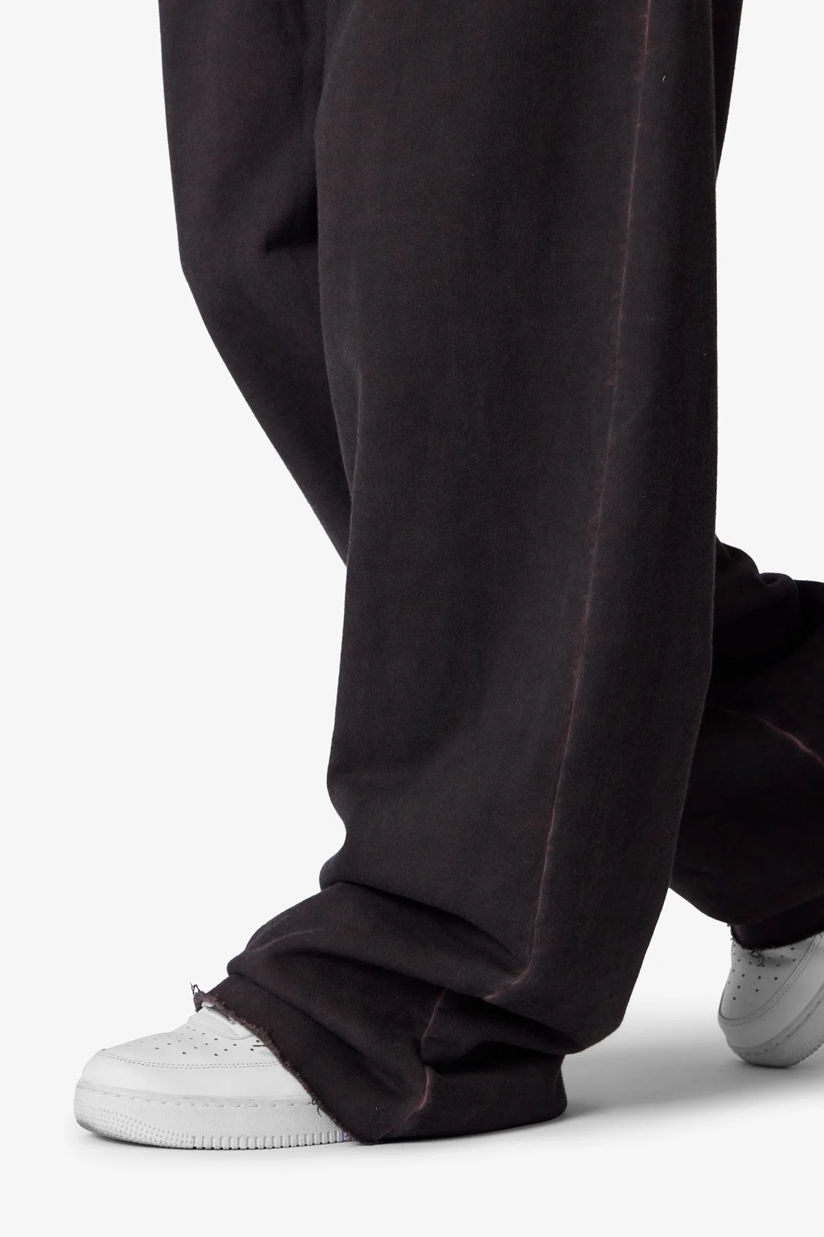 Acid Wash Sweatpants - Brown