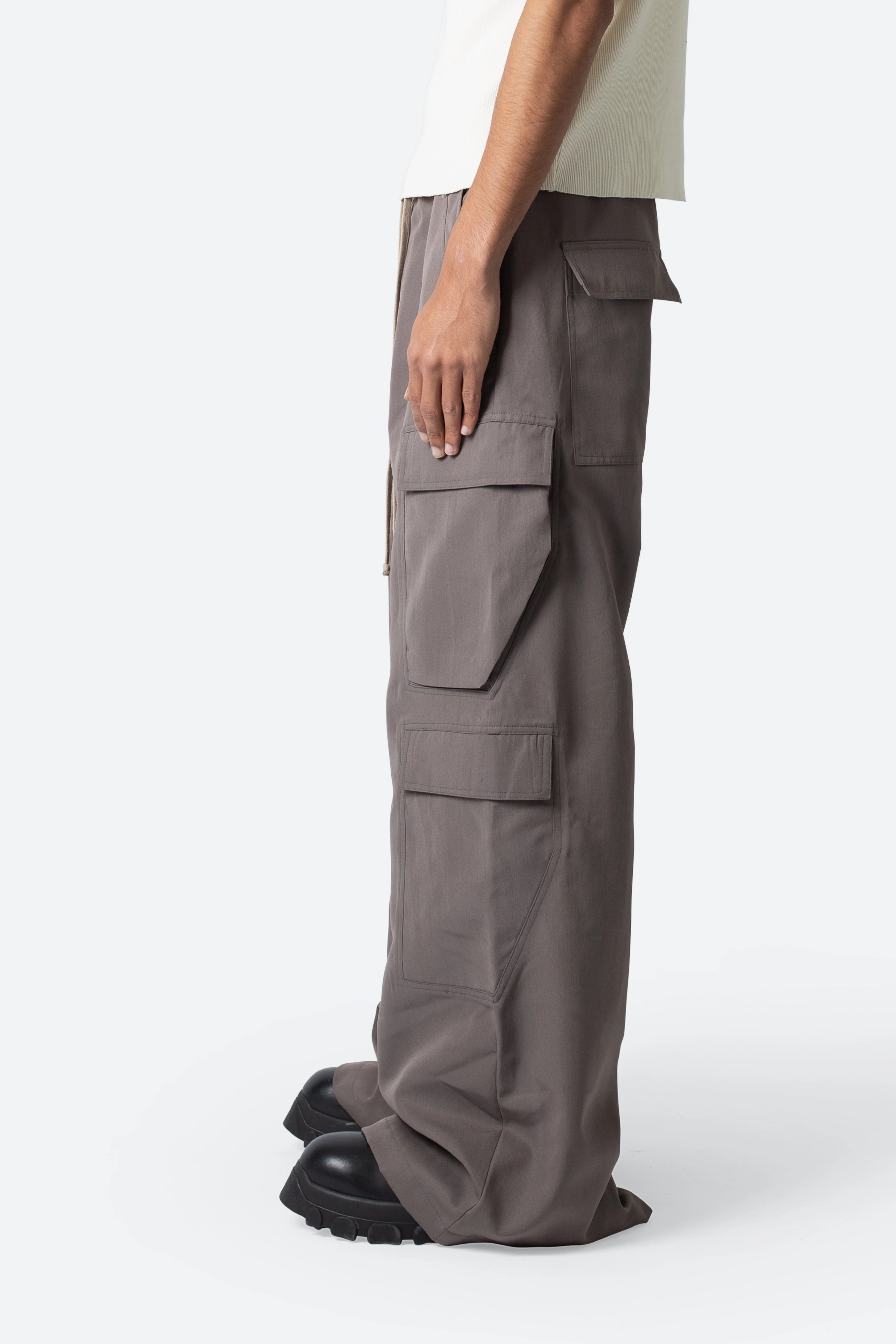 Rave Double Cargo Pants - Dusty Brown