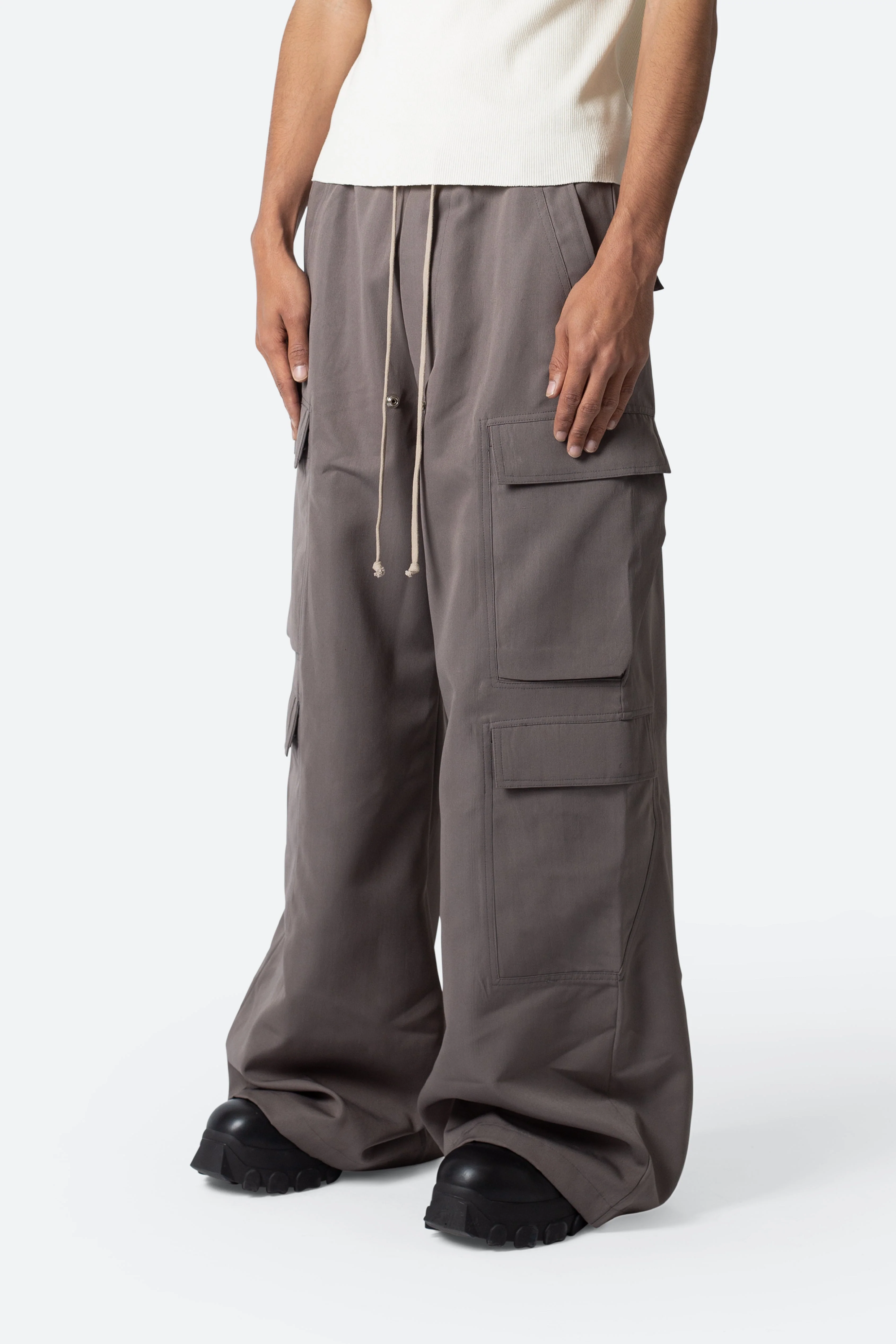 Rave Double Cargo Pants - Dusty Brown