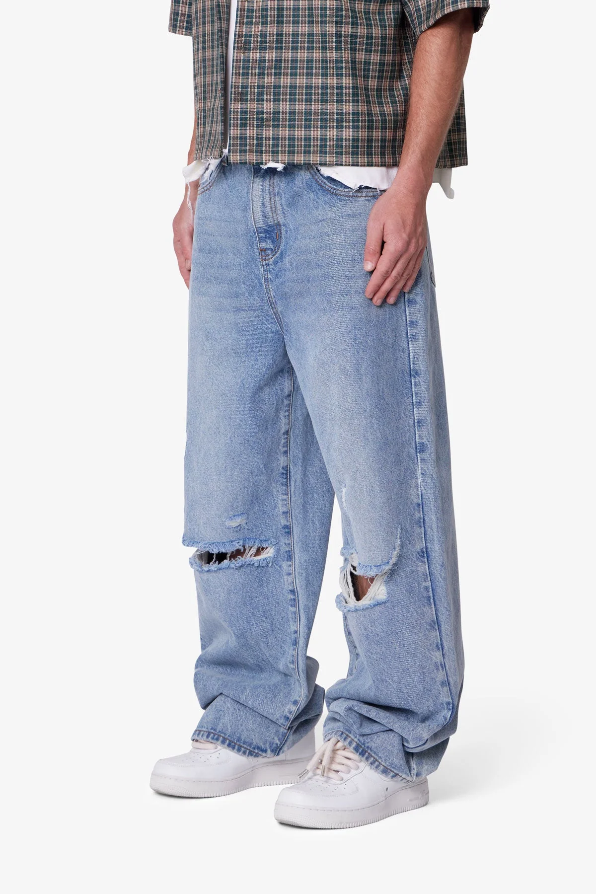 Ultra Baggy Blowout Denim - Washed Vintage Blue