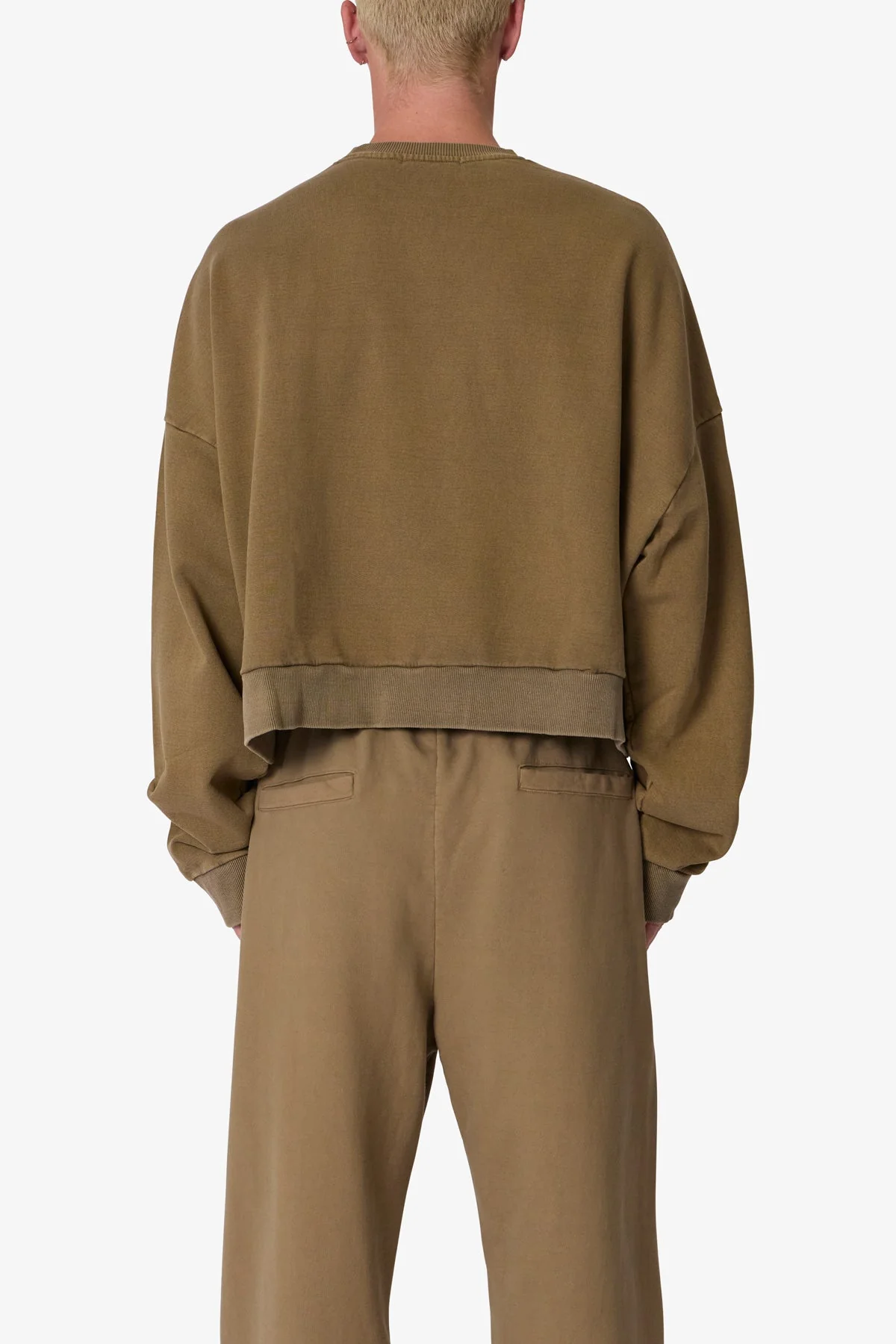 Cropped Crewneck - Washed Earth