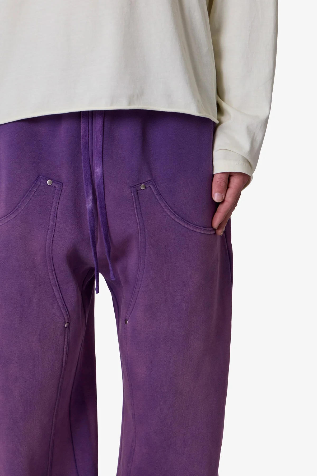 West Double Knee Sweatpants - Purple