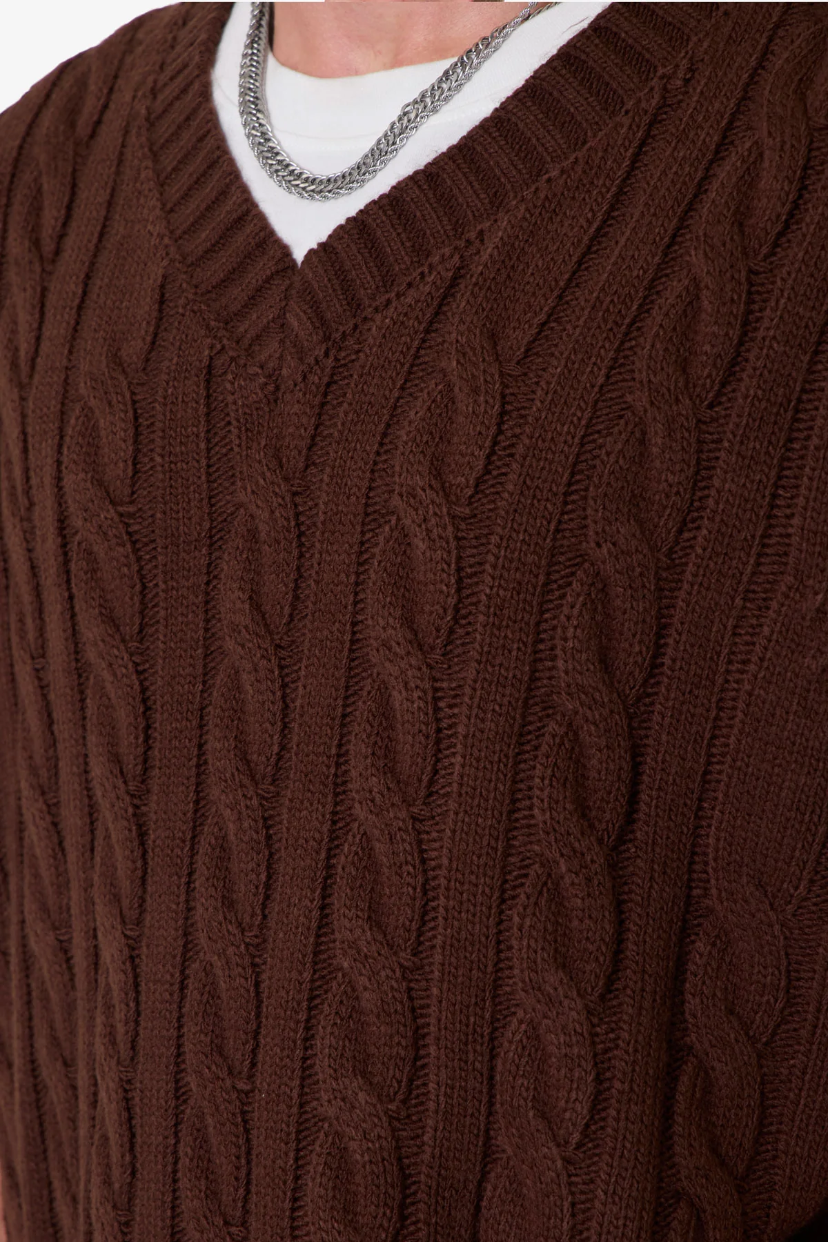 Knit Vest - Brown