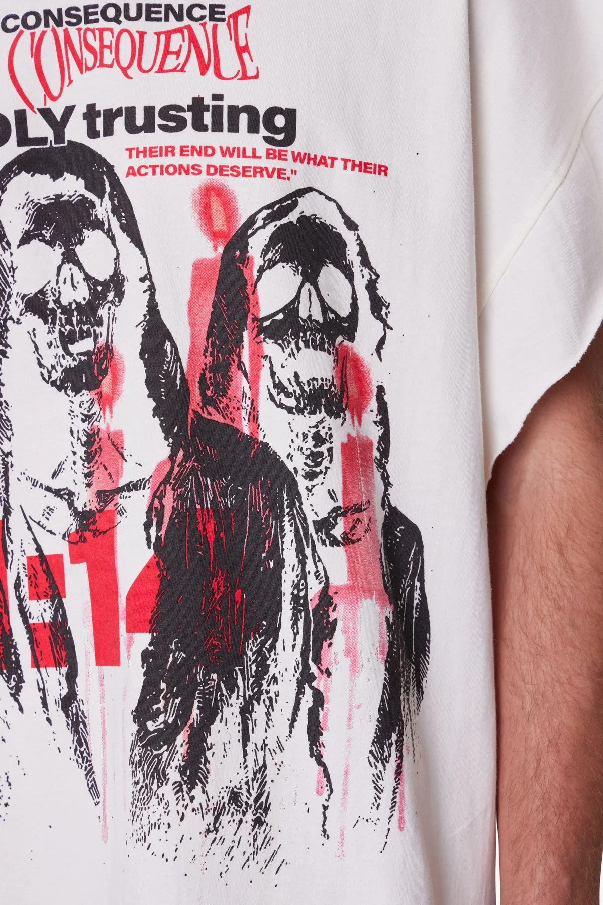 Grim Cutoff Tee - Off White