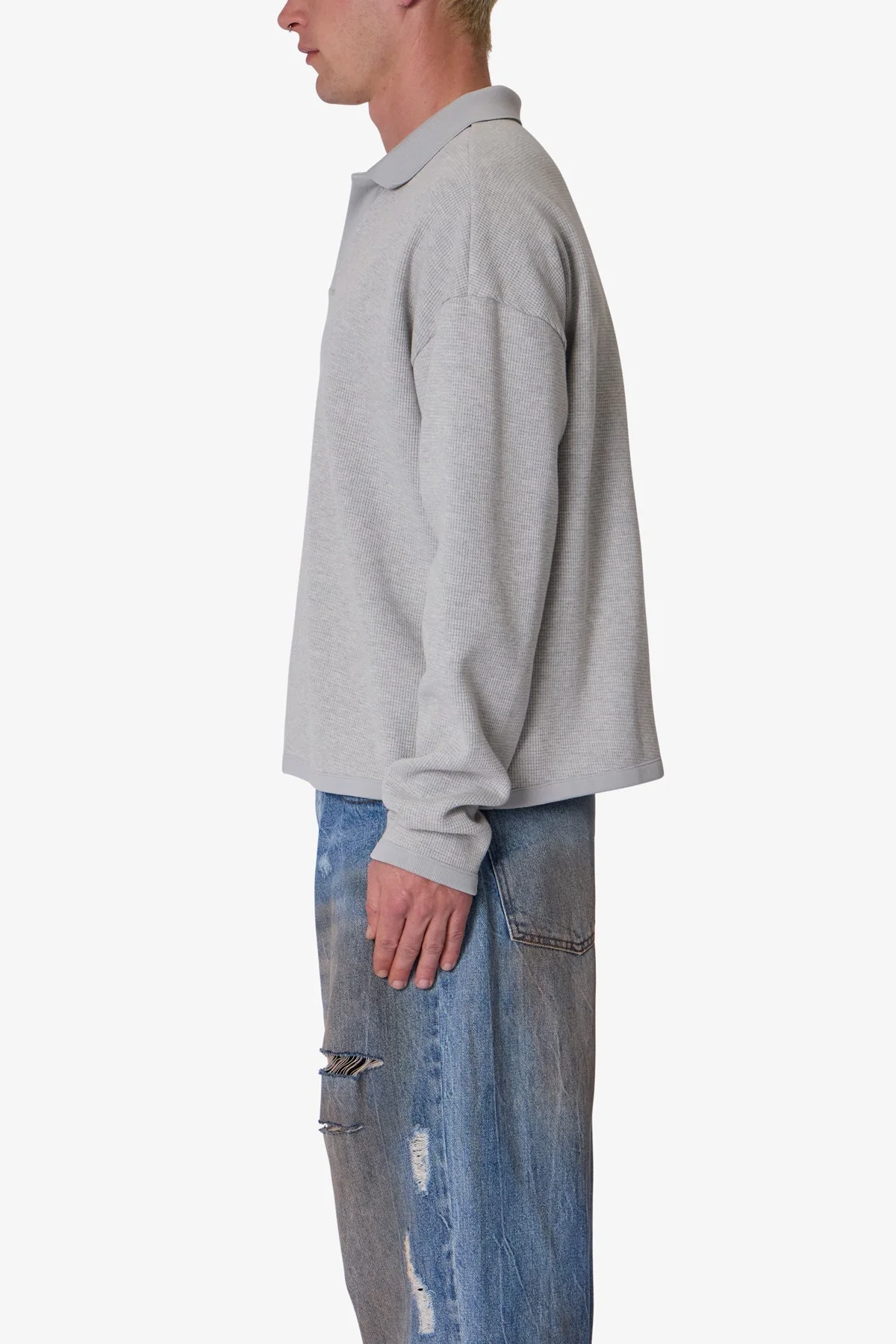 Polo Thermal L/S Shirt - Heather Grey