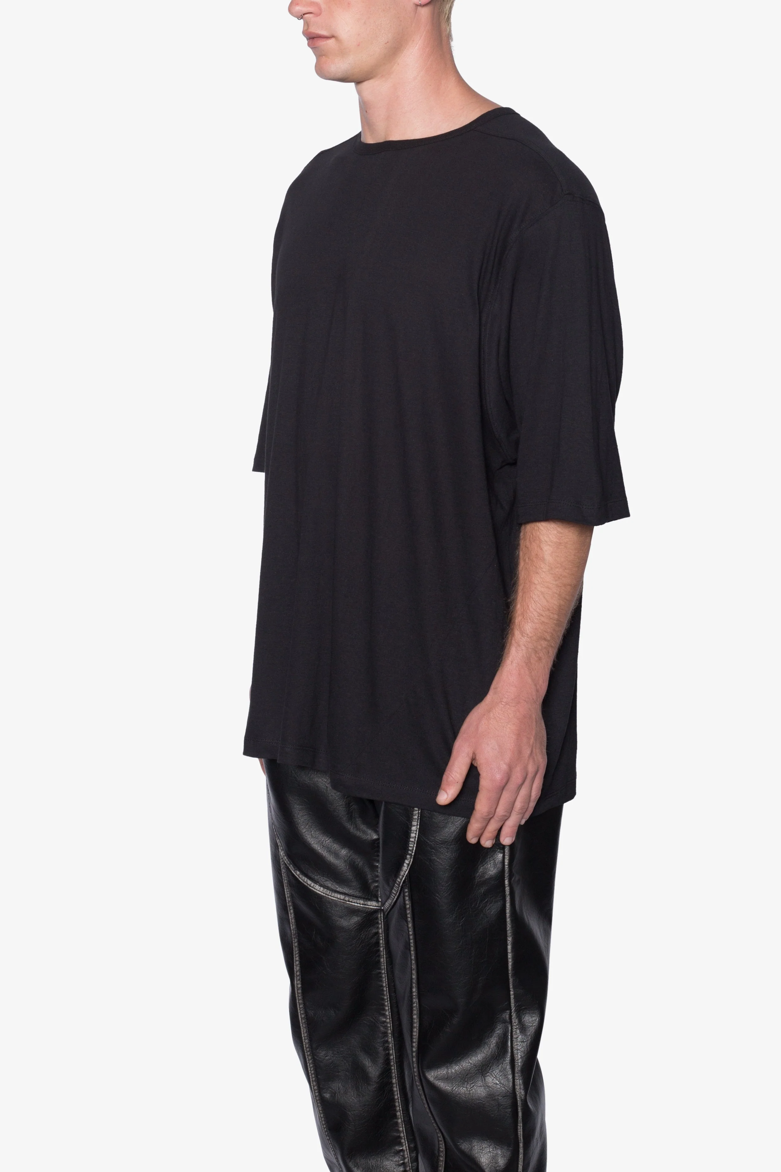Sheer Gauze Tee - Black