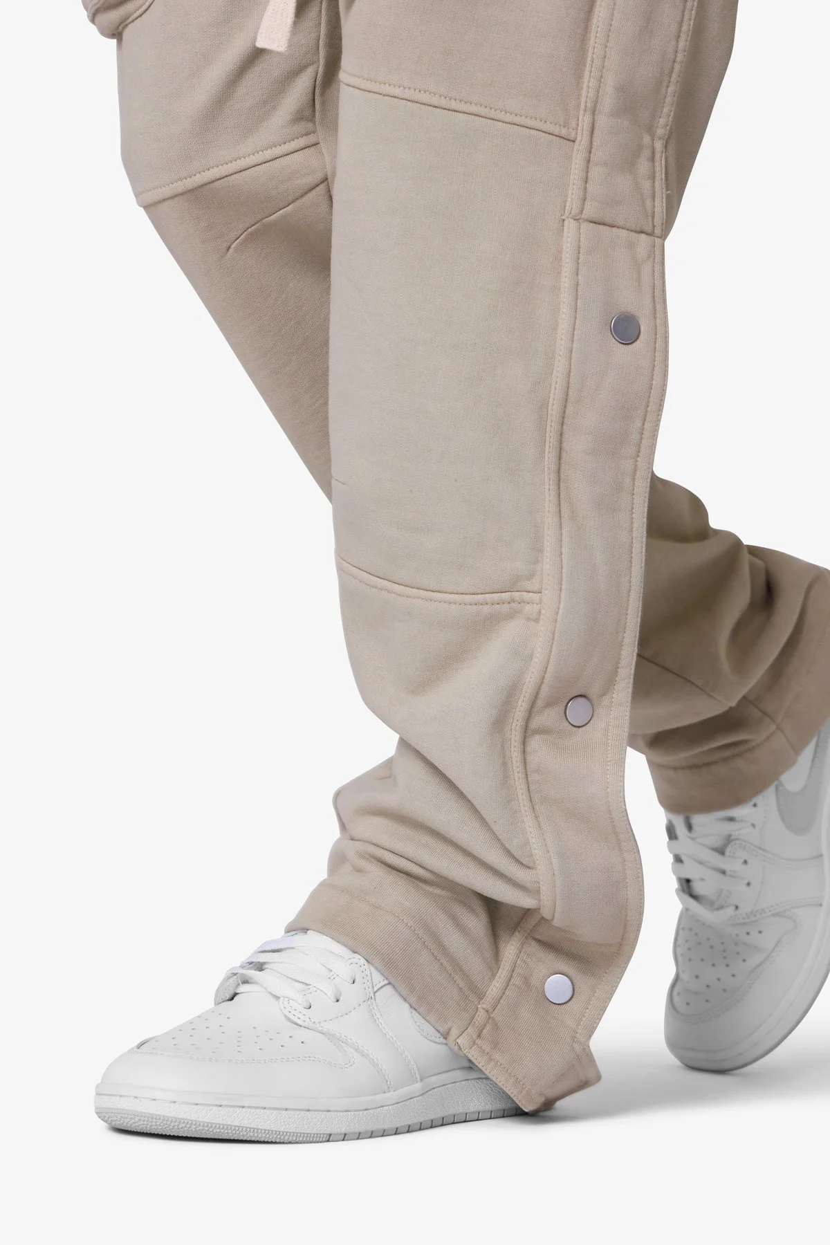 Snap Front Fleece Cargo Pants - Washed Earth