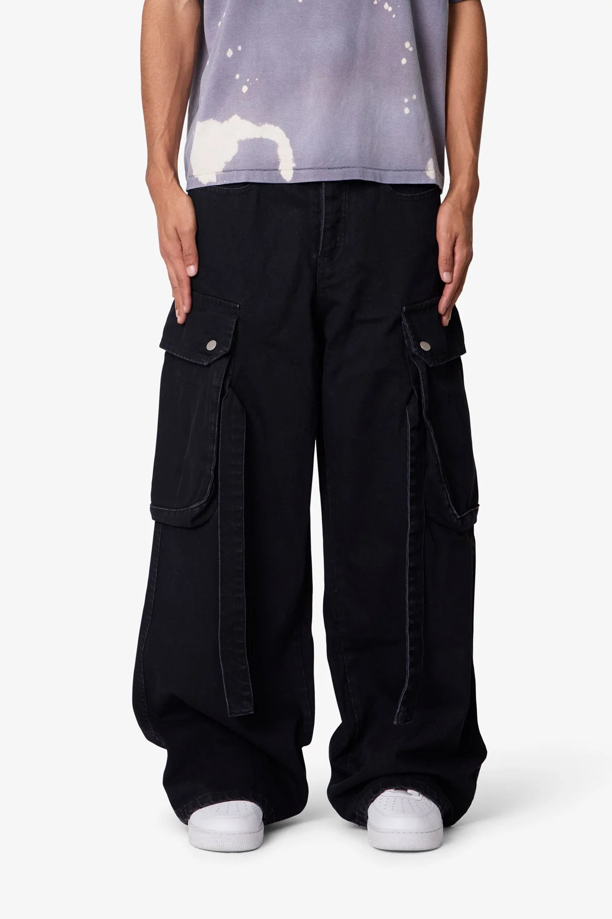 Washed Cargo Pants - Washed Black