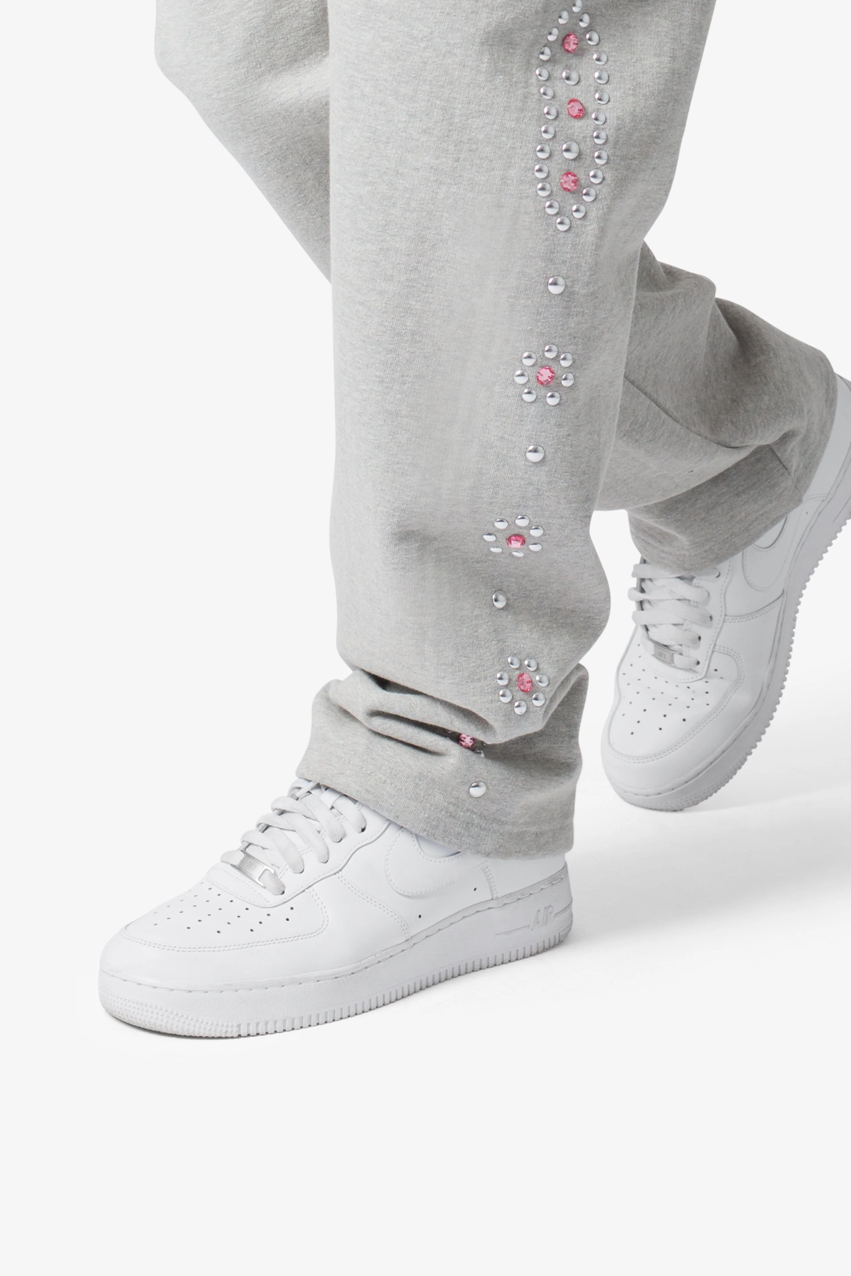 West Studded Sweatpants - Grey