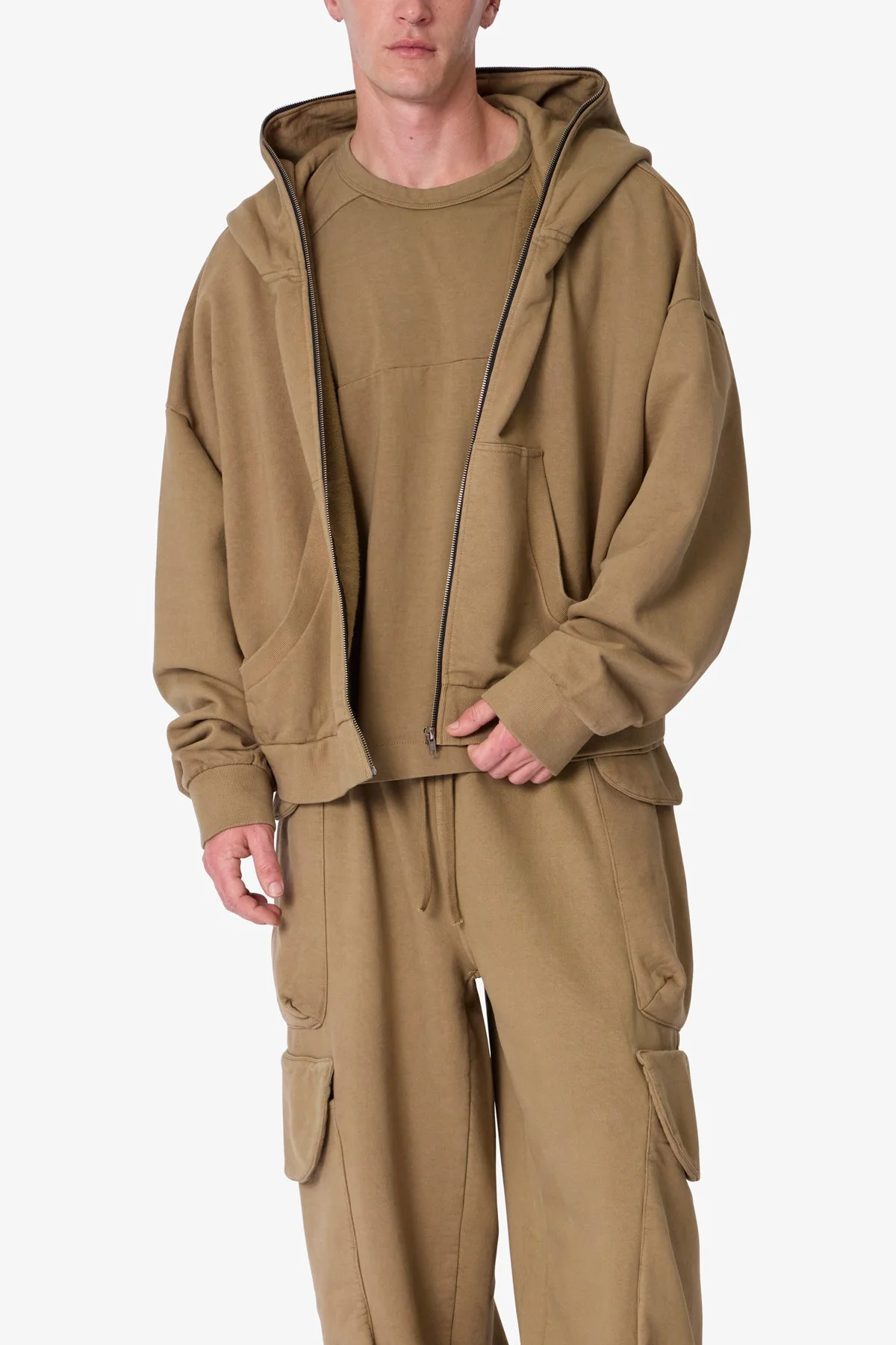 Full Zip Hoodie - Washed Earth