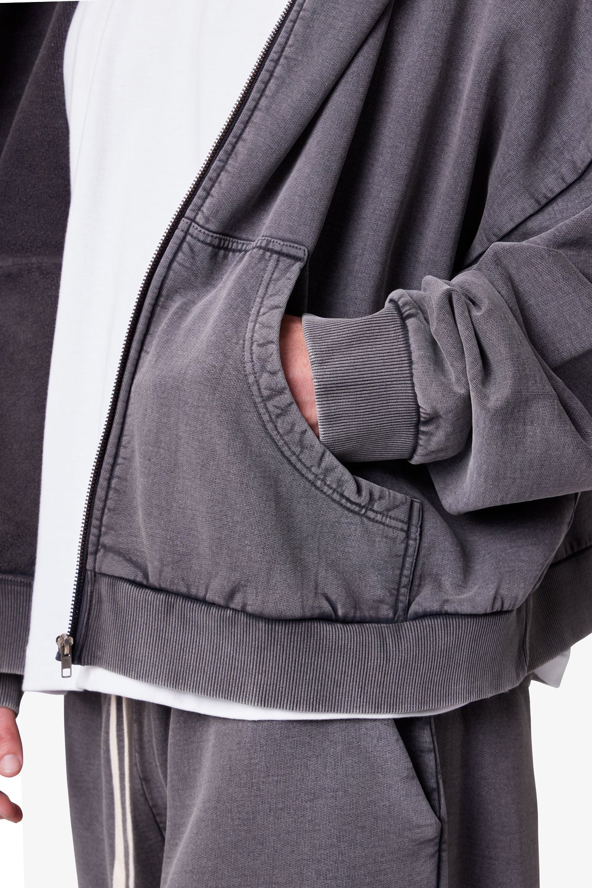 Full Zip Hoodie - Vintage Black