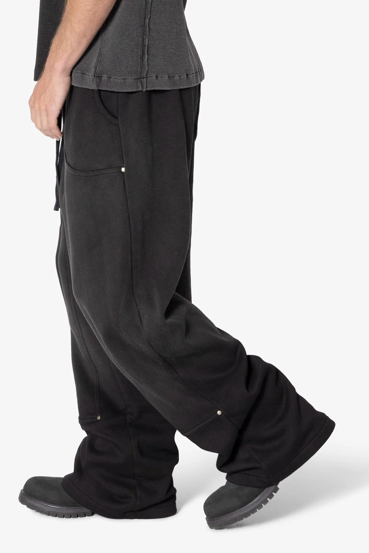 West Double Knee Sweatpants - Washed Black