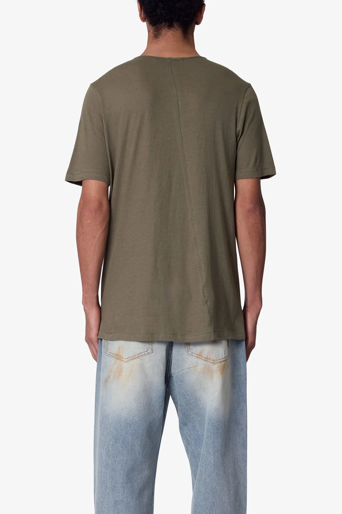 Sheer Crewneck Tee - Olive