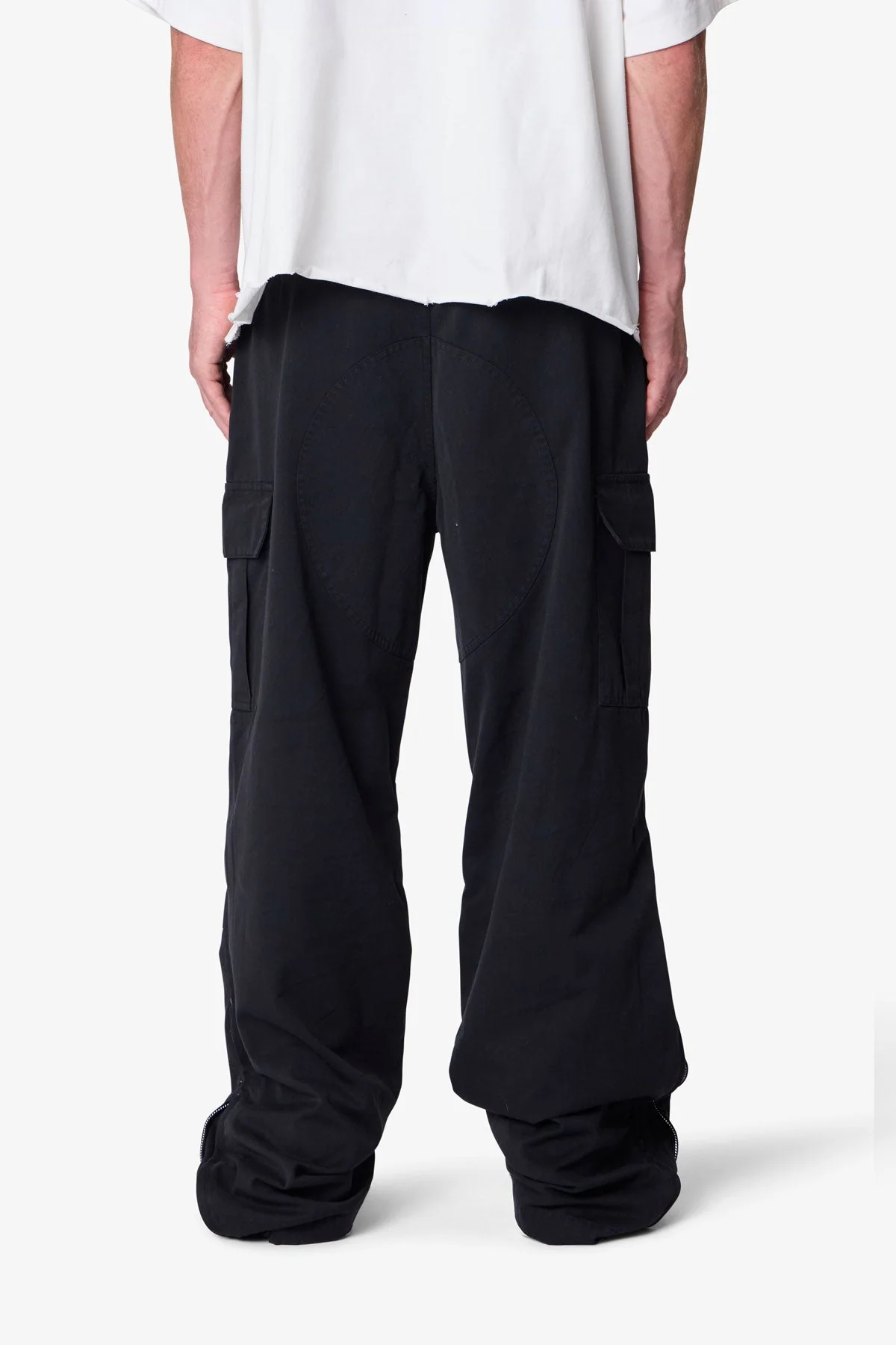 Ripstop Side Zip Cargo Pants - Black