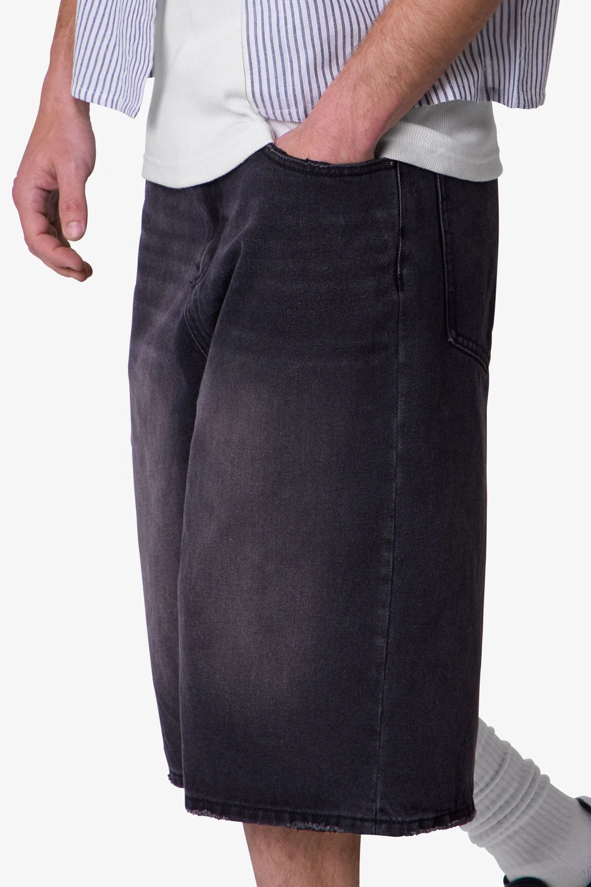 Ultra Baggy Denim Shorts - Black