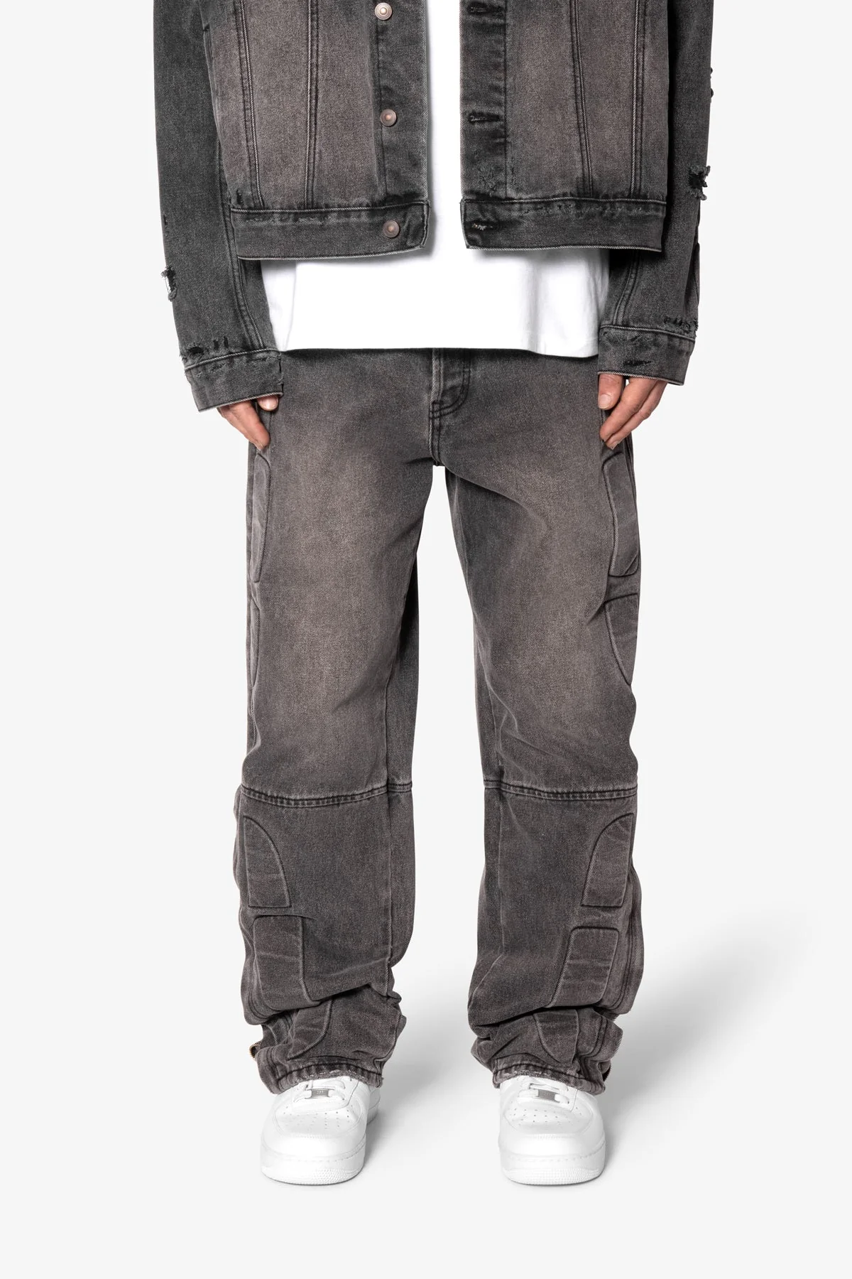 Ultra Baggy Moto Denim - Black