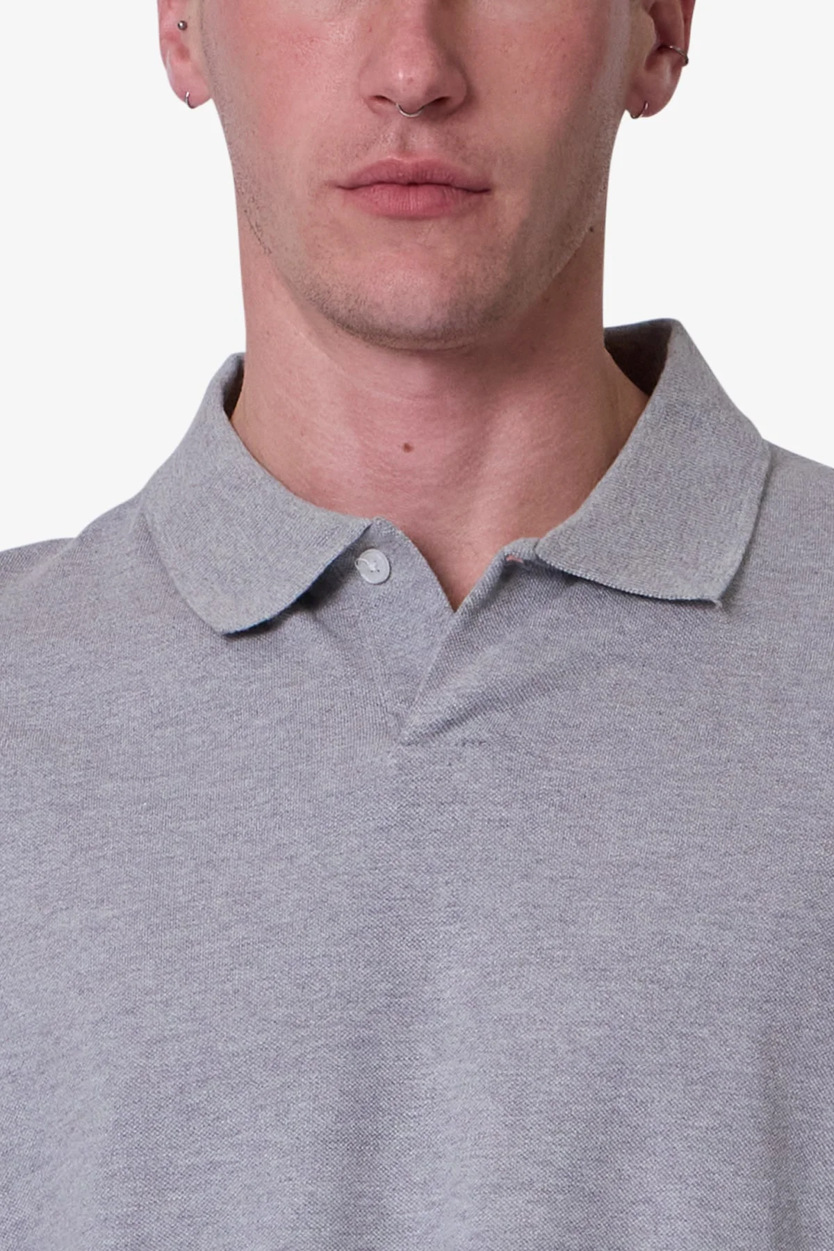 Every Day L/S Polo - Marled Grey