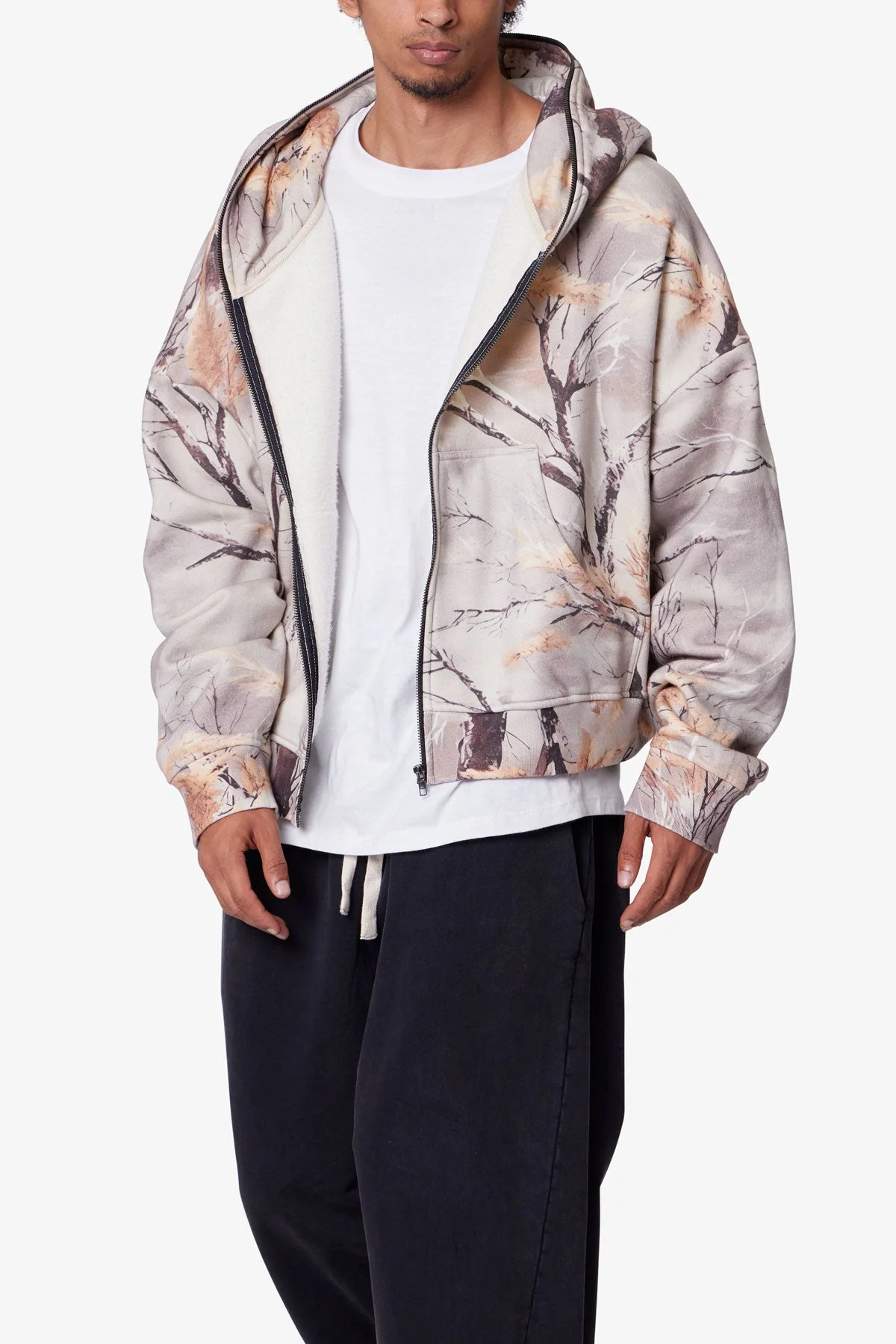 Full Zip Hoodie - Snow Camo