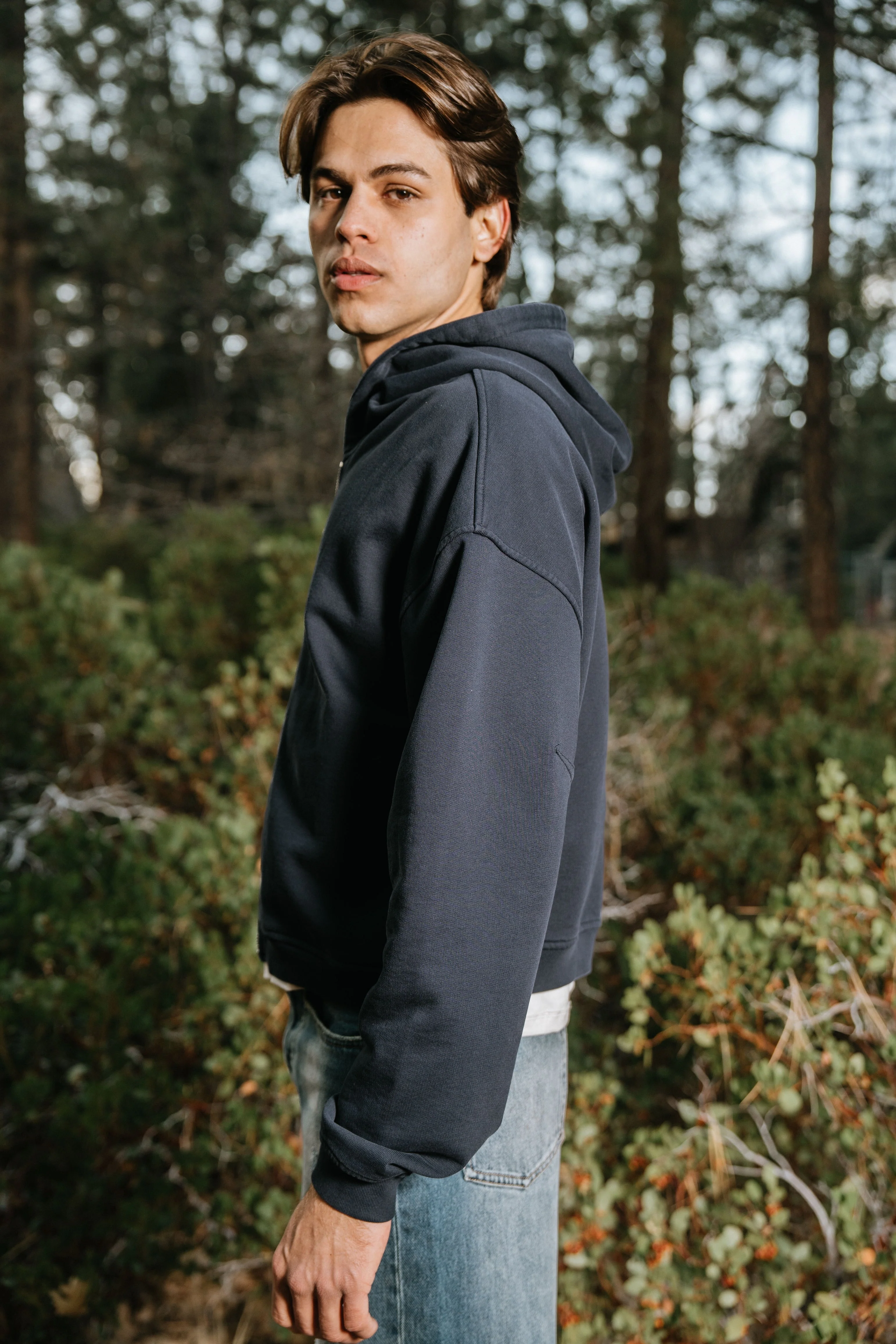 The Perfect Zip Up Hoodie - Aged Navy