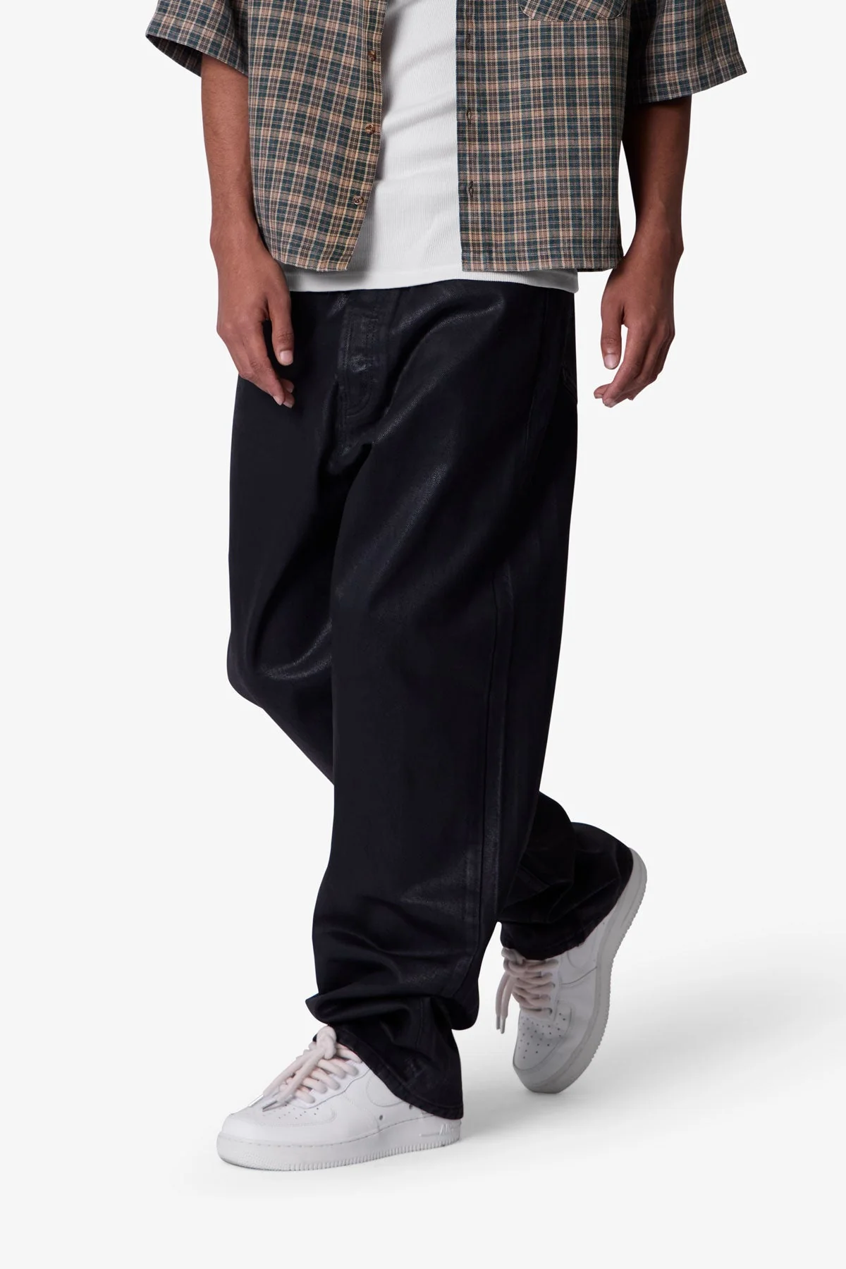 Waxed Ultra Baggy Denim - Black