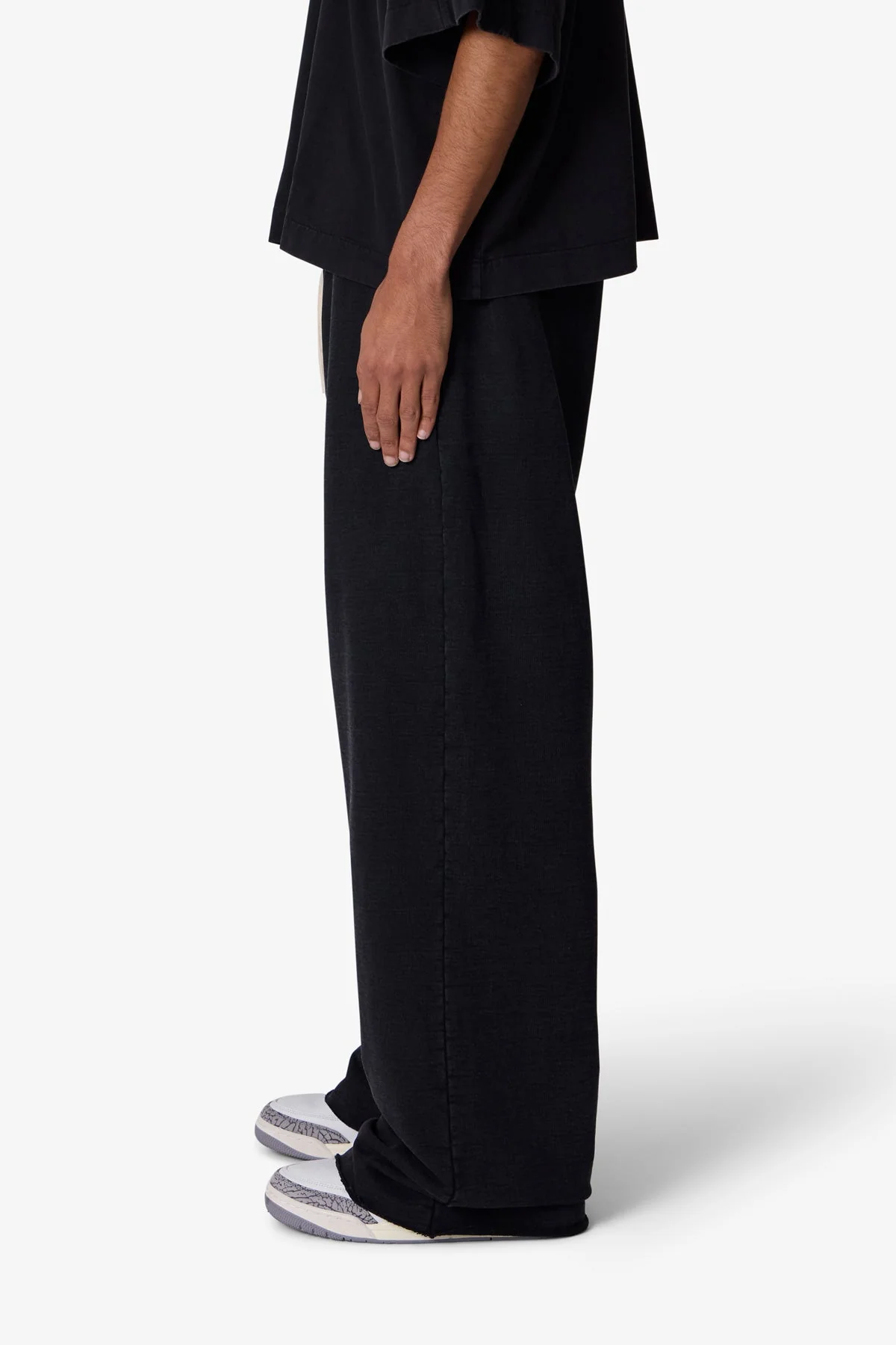 Ultra Baggy Heavy Fleece Sweatpants - Washed Black