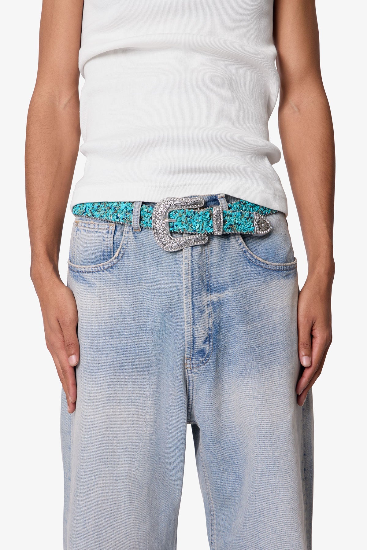All Over Turquoise Rock Belt - Turquoise