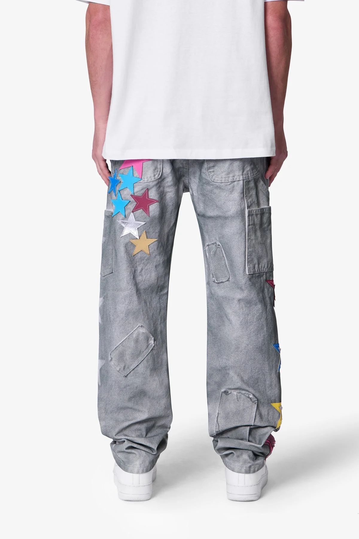 V720 Dirty Star Mailbag Denim - White