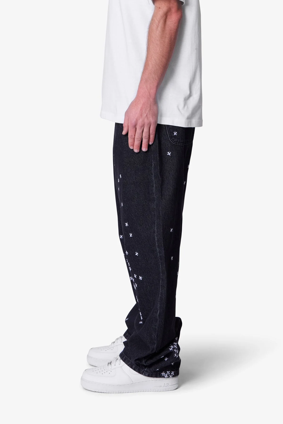 Ultra Baggy Le Fleur Denim - Black
