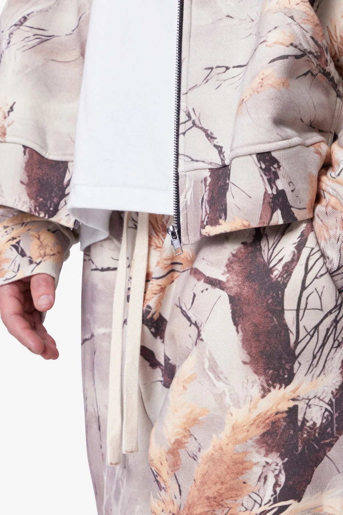 Ultra Baggy Fleece Sweatpants - Snow Camo