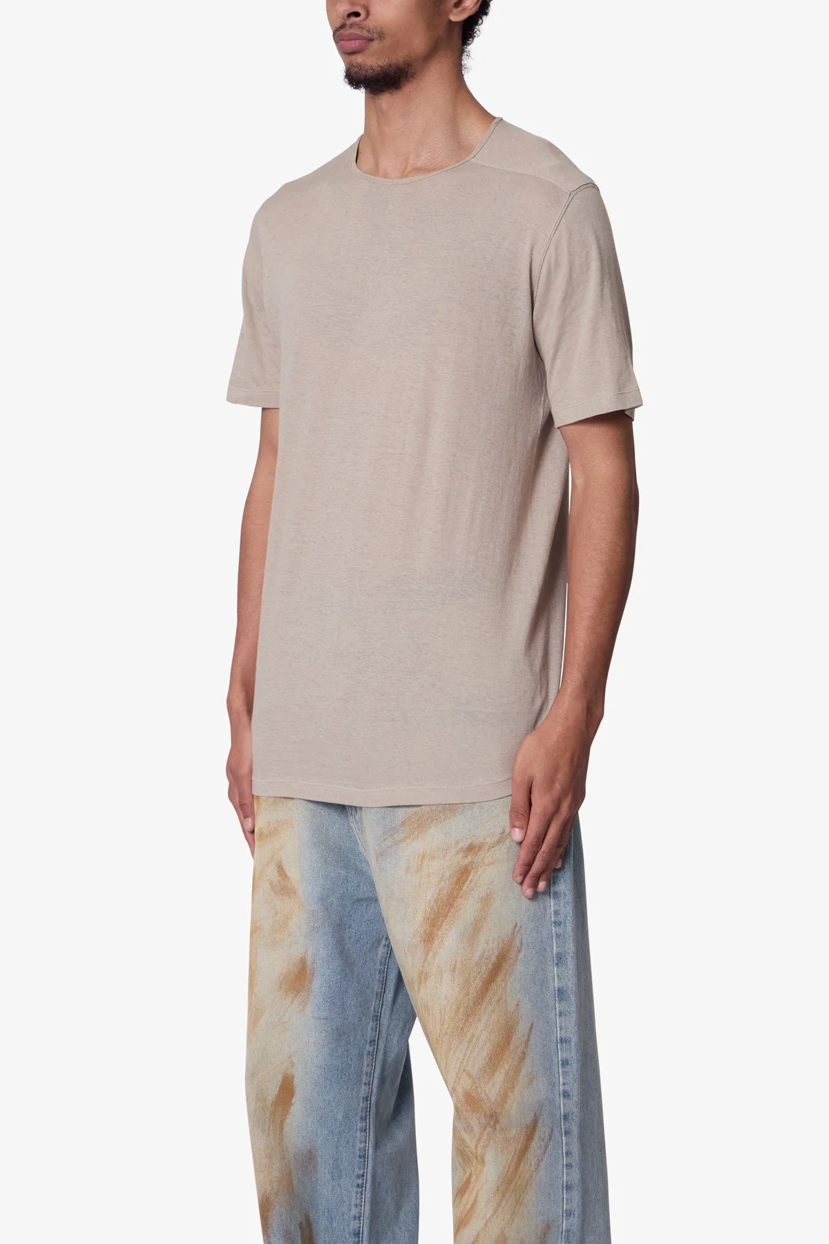 Sheer Crewneck Tee - Bone