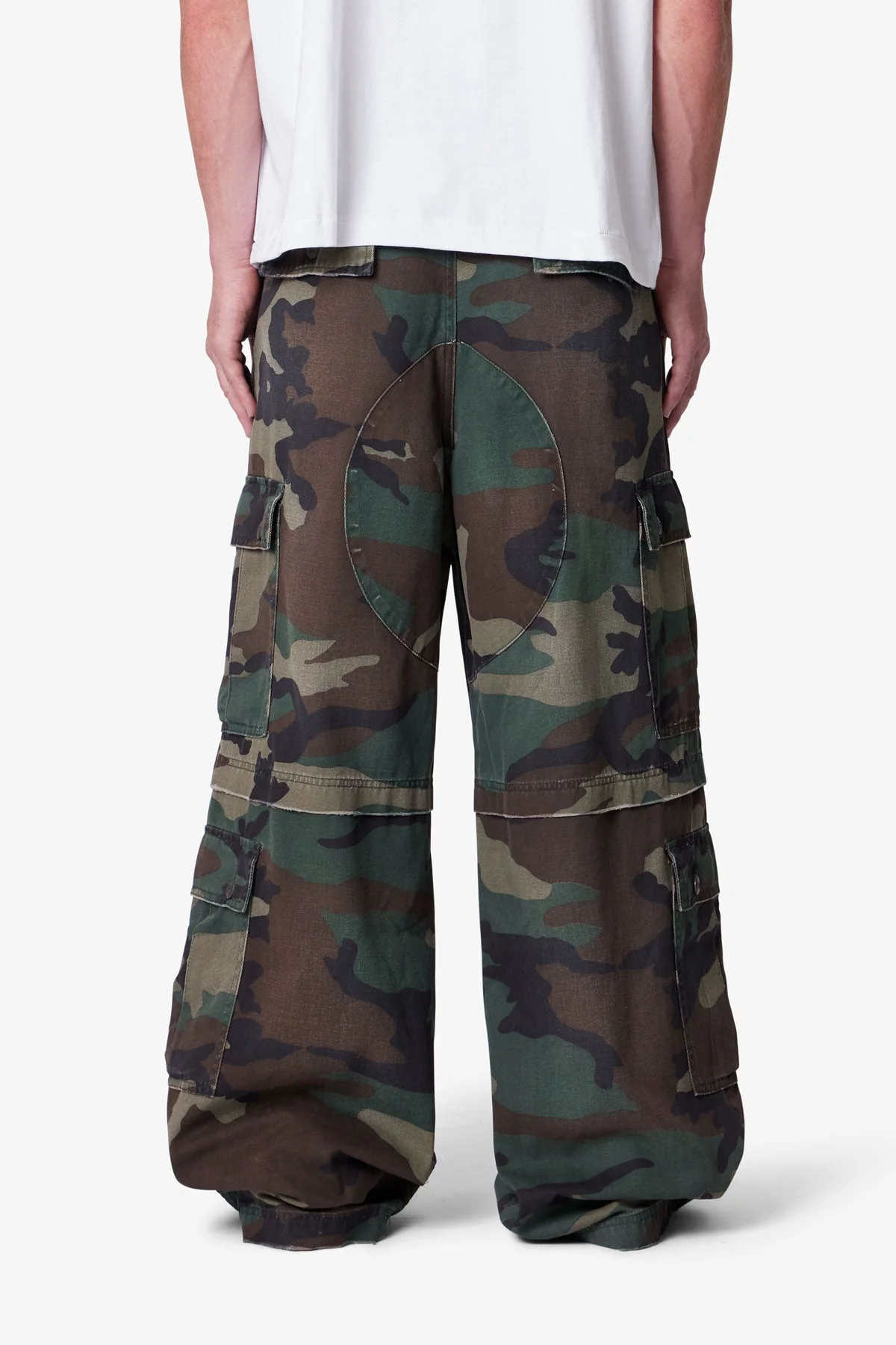 Baggy Rave Cargo Pants - Camo