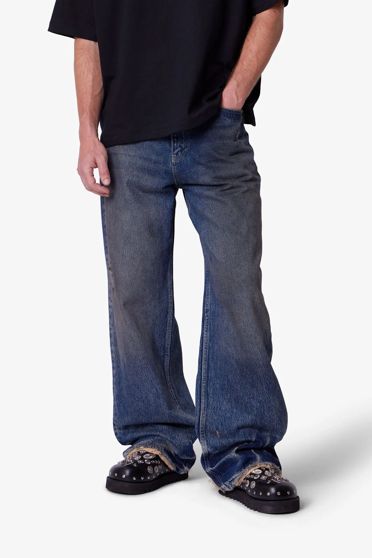 Ultra Baggy Oil Denim - Medium Blue