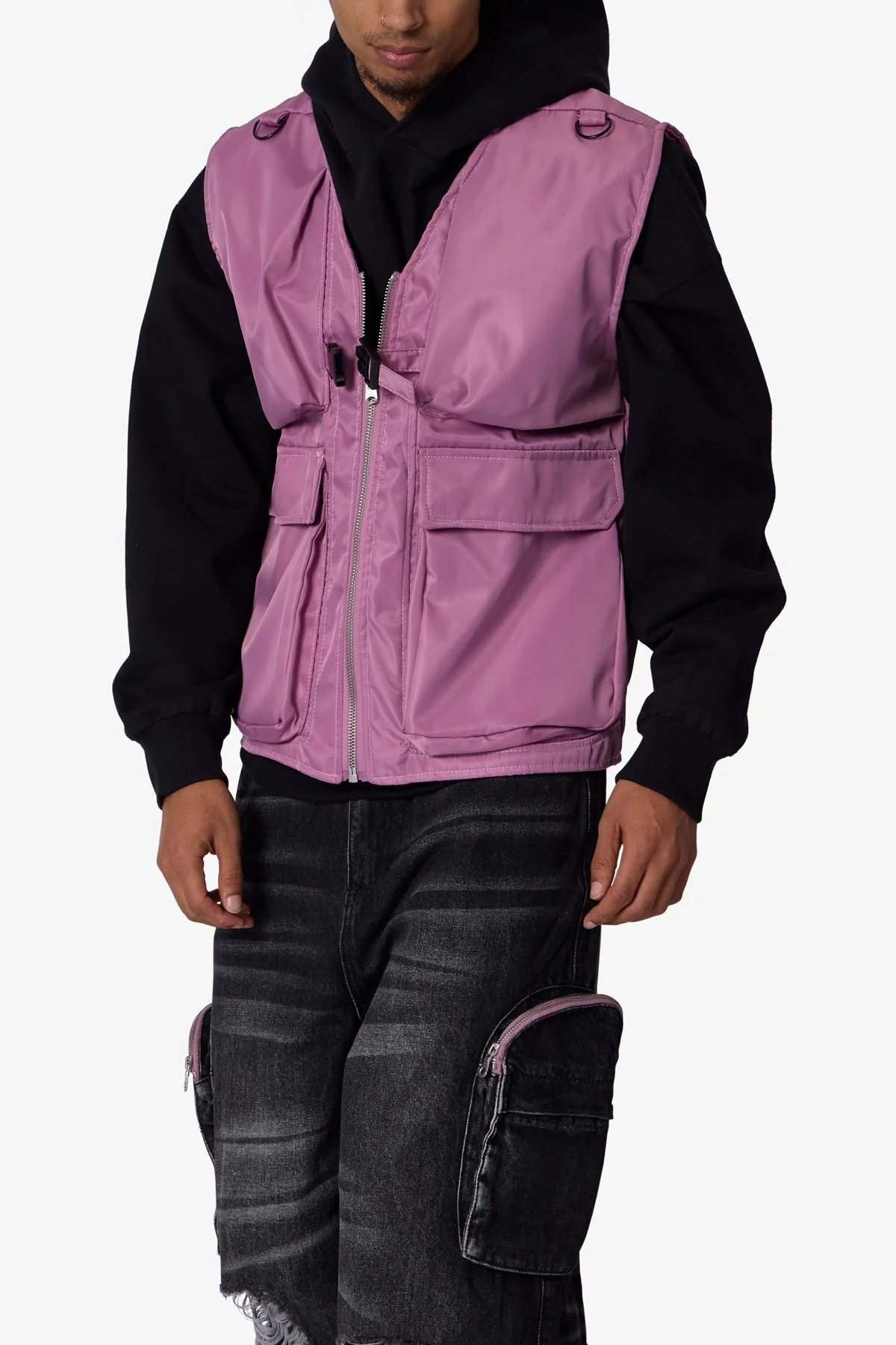 Nylon Utility Vest - Pink