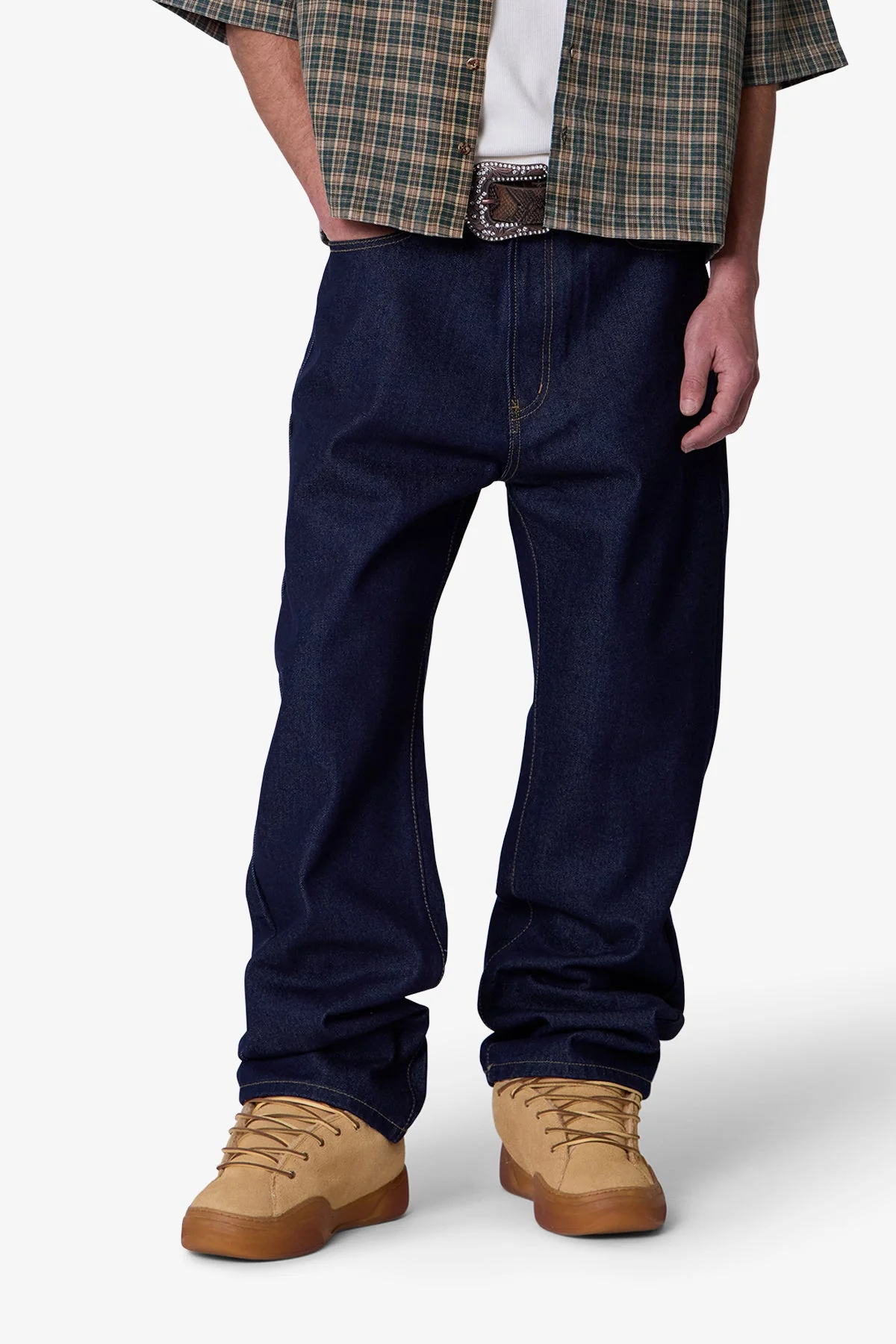 Raw Ultra Baggy Denim - Rinsed Indigo