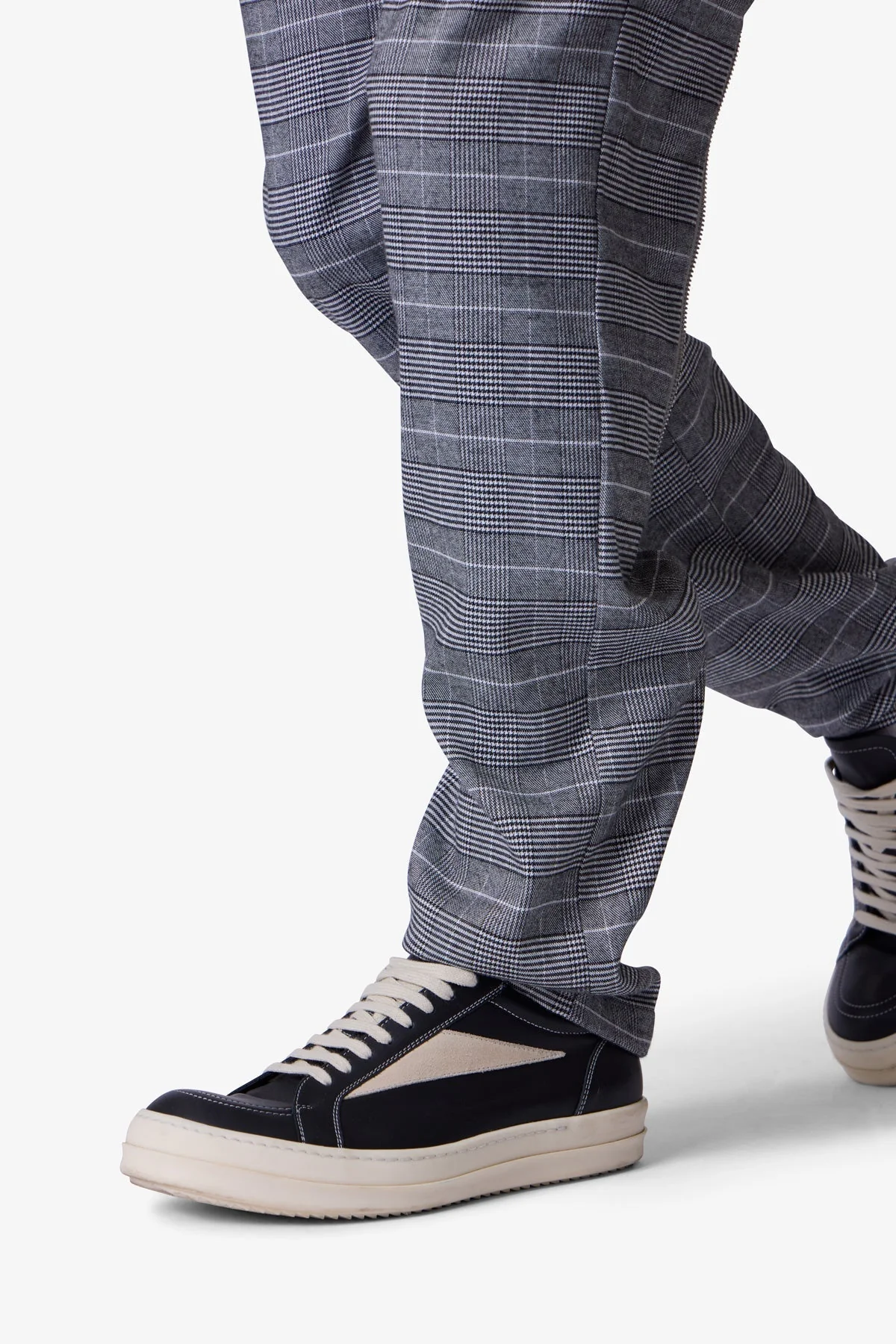 Punk Zip Trouser Pants - Black/Grey