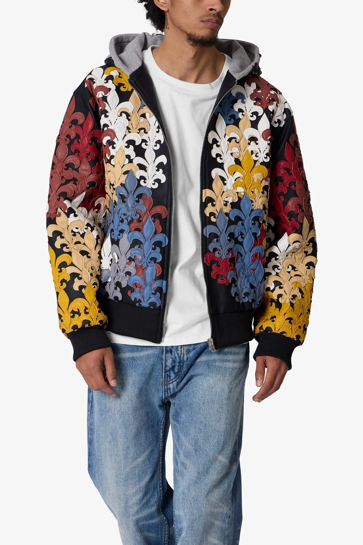 Fleur De Lis All Over Hoodie - Multi