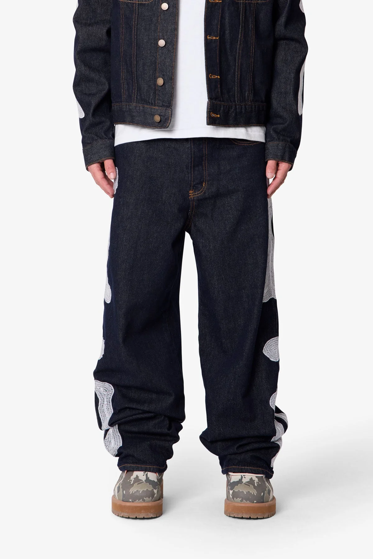 Raw Skeleton Ultra Baggy Denim - Rinsed Indigo