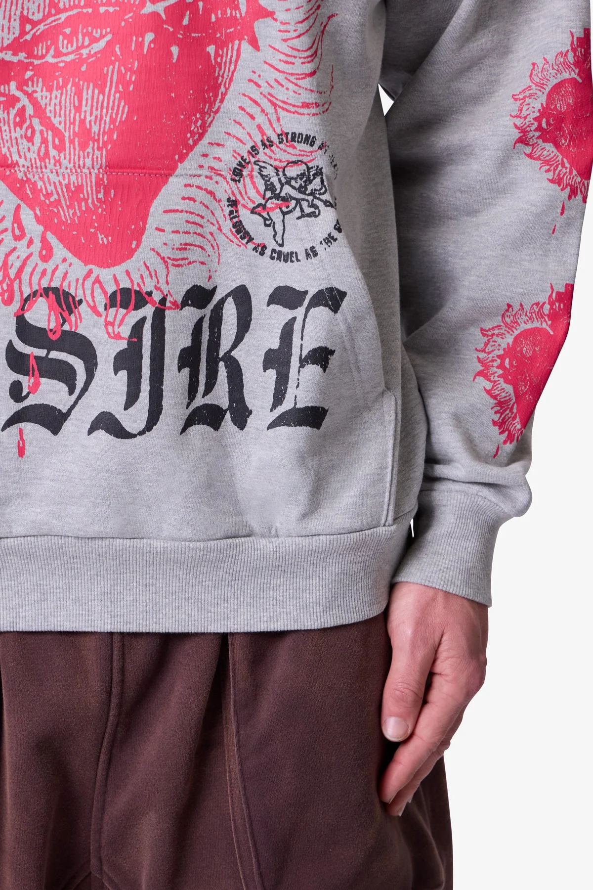 Burning Desire Hoodie - Marled Grey