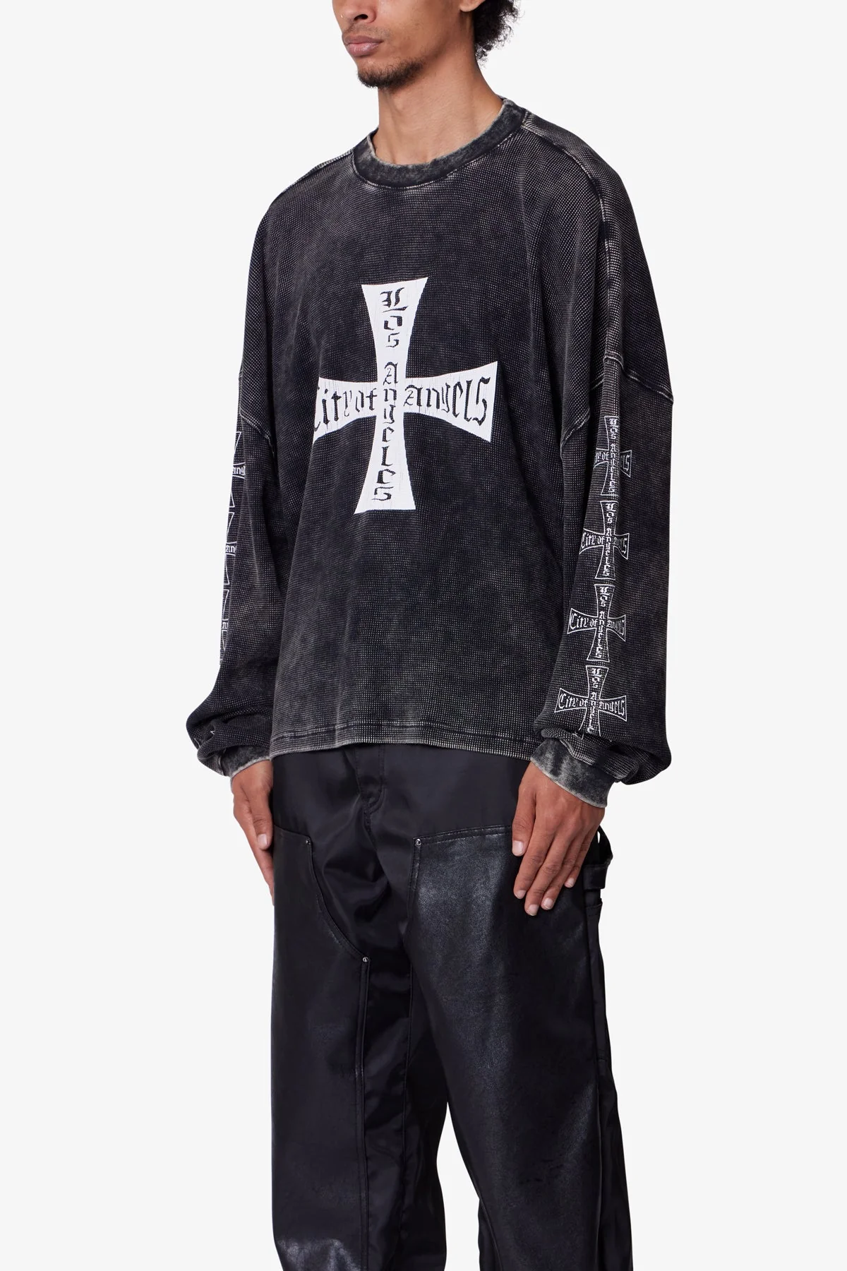 Washed LA Thermal Shirt - Washed Black