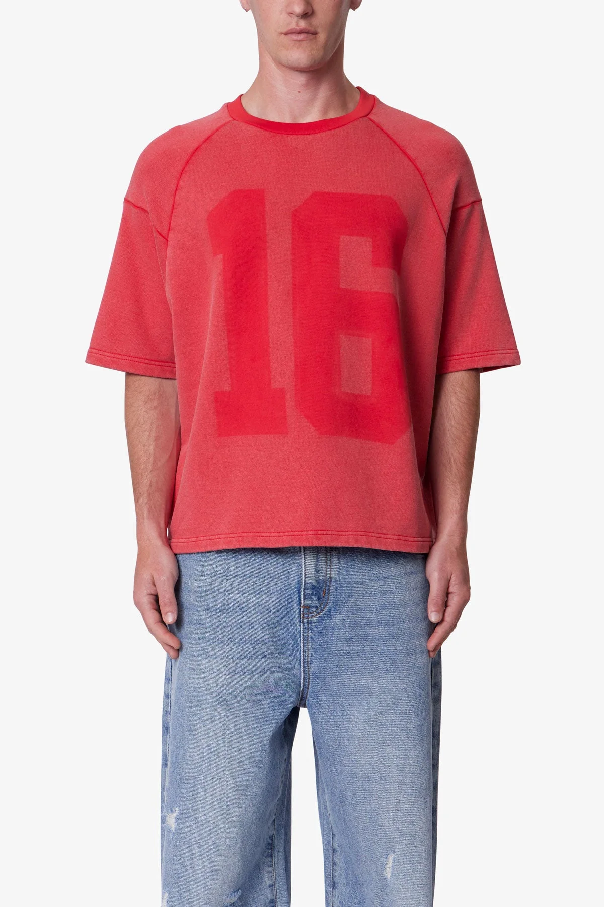 Vintage Raglan Terry Jersey Shirt - Red