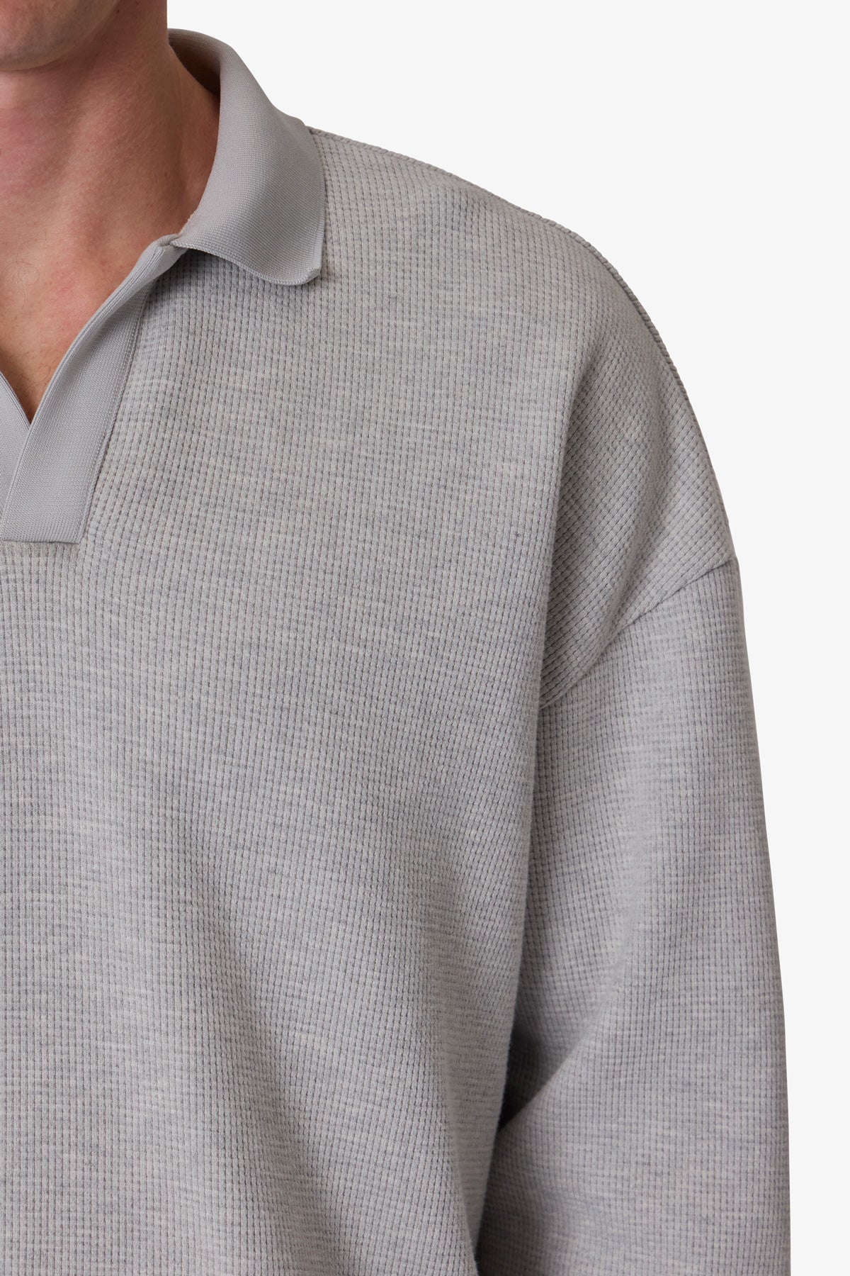 Polo Thermal L/S Shirt - Heather Grey