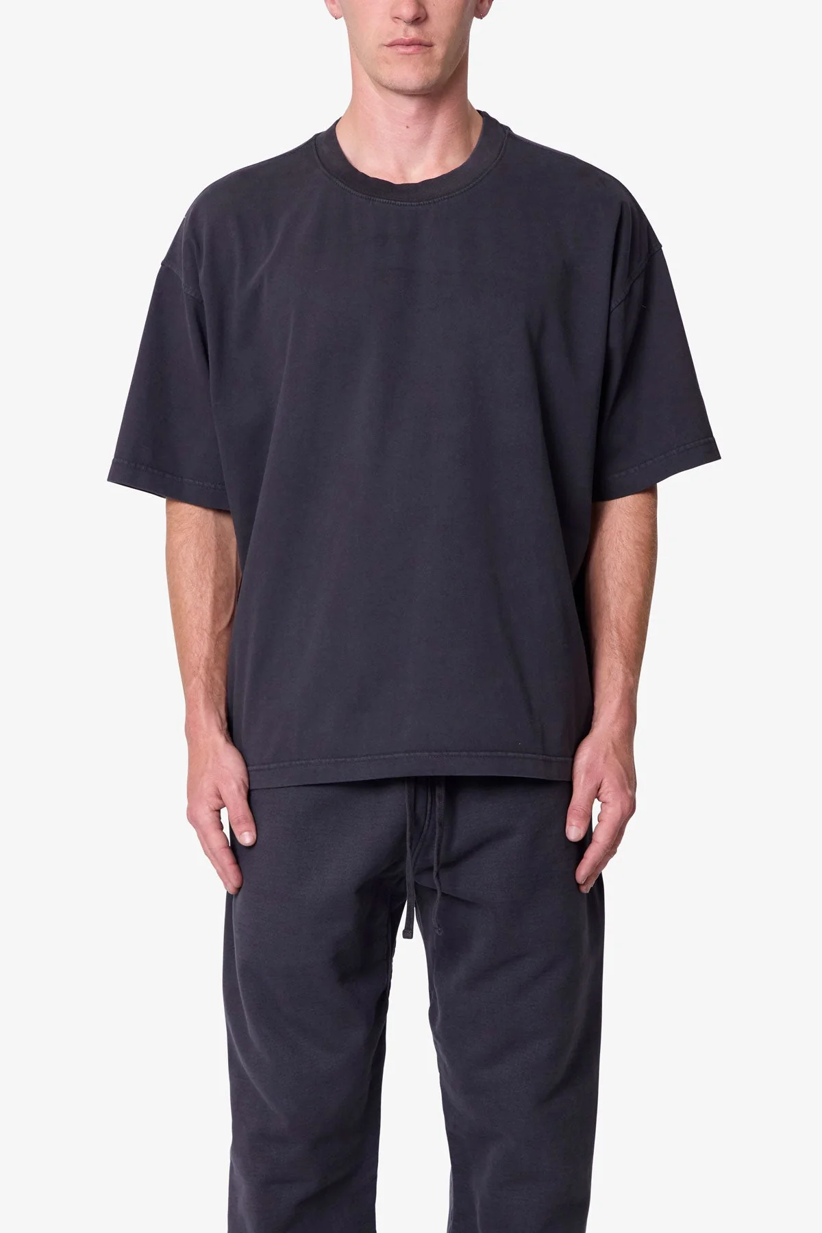 Heavy Basic Boxy Tee - Washed Black
