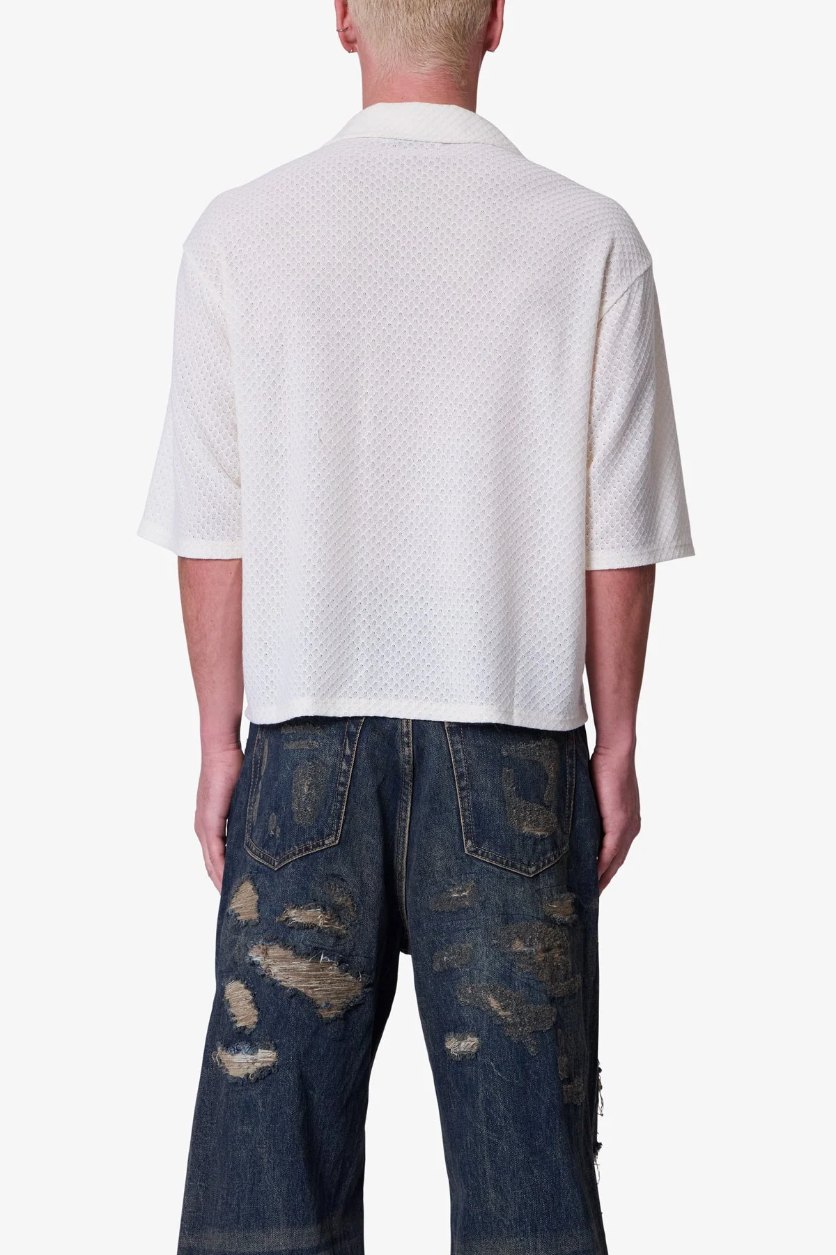 Diamond Knit Shirt - Off White